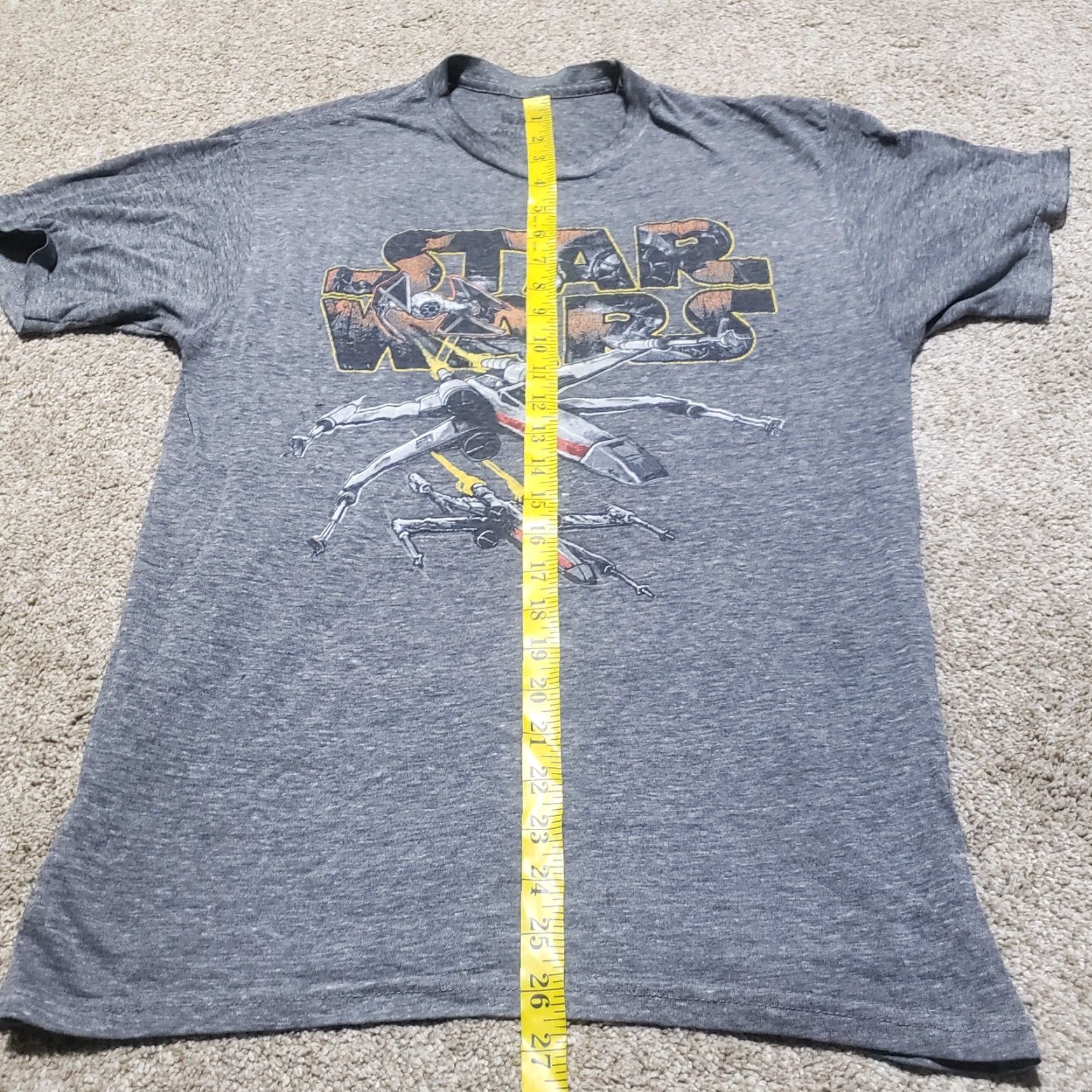 Star Wars Star Wars Shirt Adult M Gray Short Sleeve Tee T-Shirt Men’s Medium Star Wars 90s Theme Size US M / EU 48-50 / 2 - 6 Thumbnail