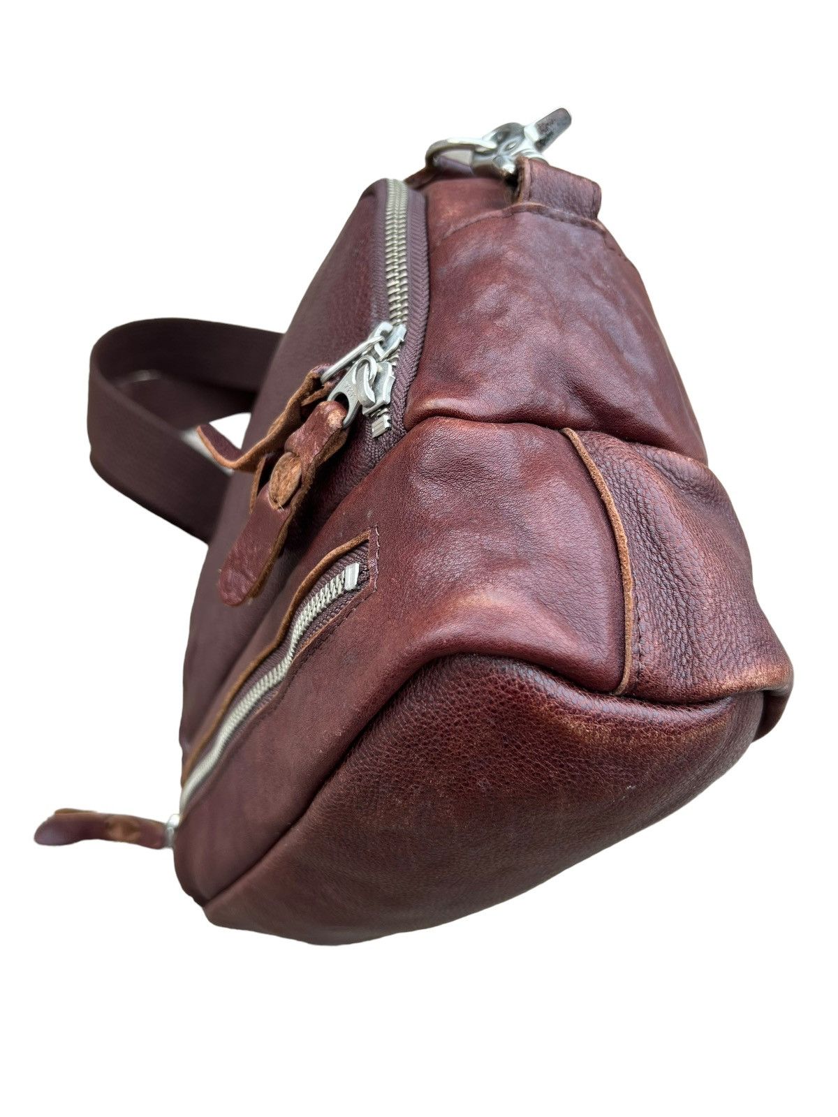 Japanese Brand Vintage Butler Verner Sails Patina Leather Bag 2 Compartment Size ONE SIZE - 17 Thumbnail