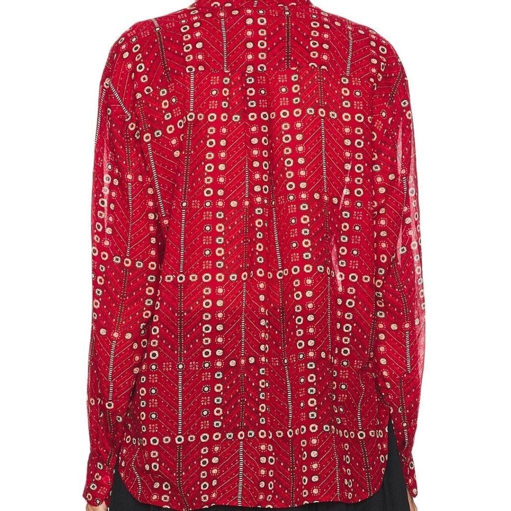 Isabel Marant Etoile NWT Isabel Marant Etoile Mexika Top in Red Button Down 36 Size S / US 4 / IT 40 - 2 Thumbnail