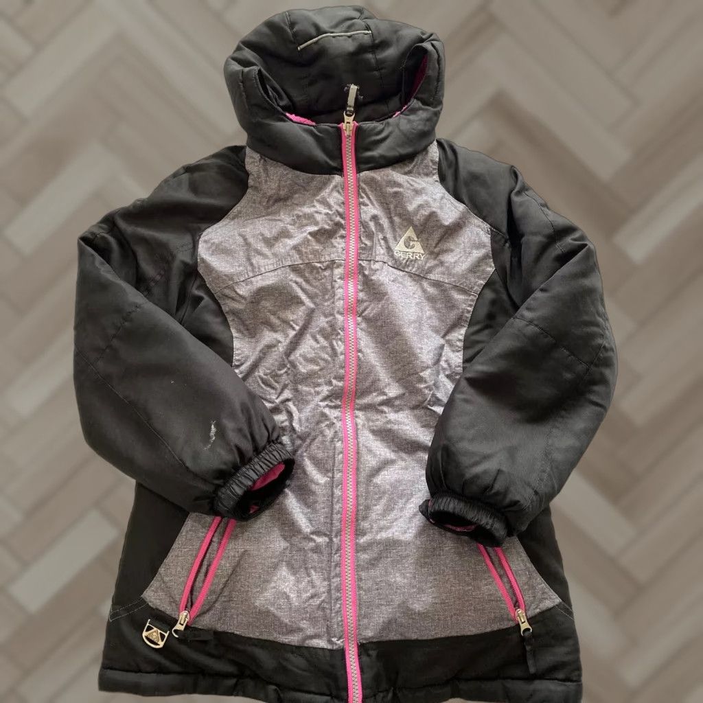 Pinko Gerry Jacket Women’s M Pink Gray Hooded Long Sleeve Puffer Jacket Size M / US 6-8 / IT 42-44 - 1 Thumbnail