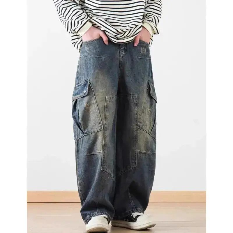 Japanese Brand Retro wide leg multi pocket jeans Size US 32 / EU 48 - 2 Thumbnail