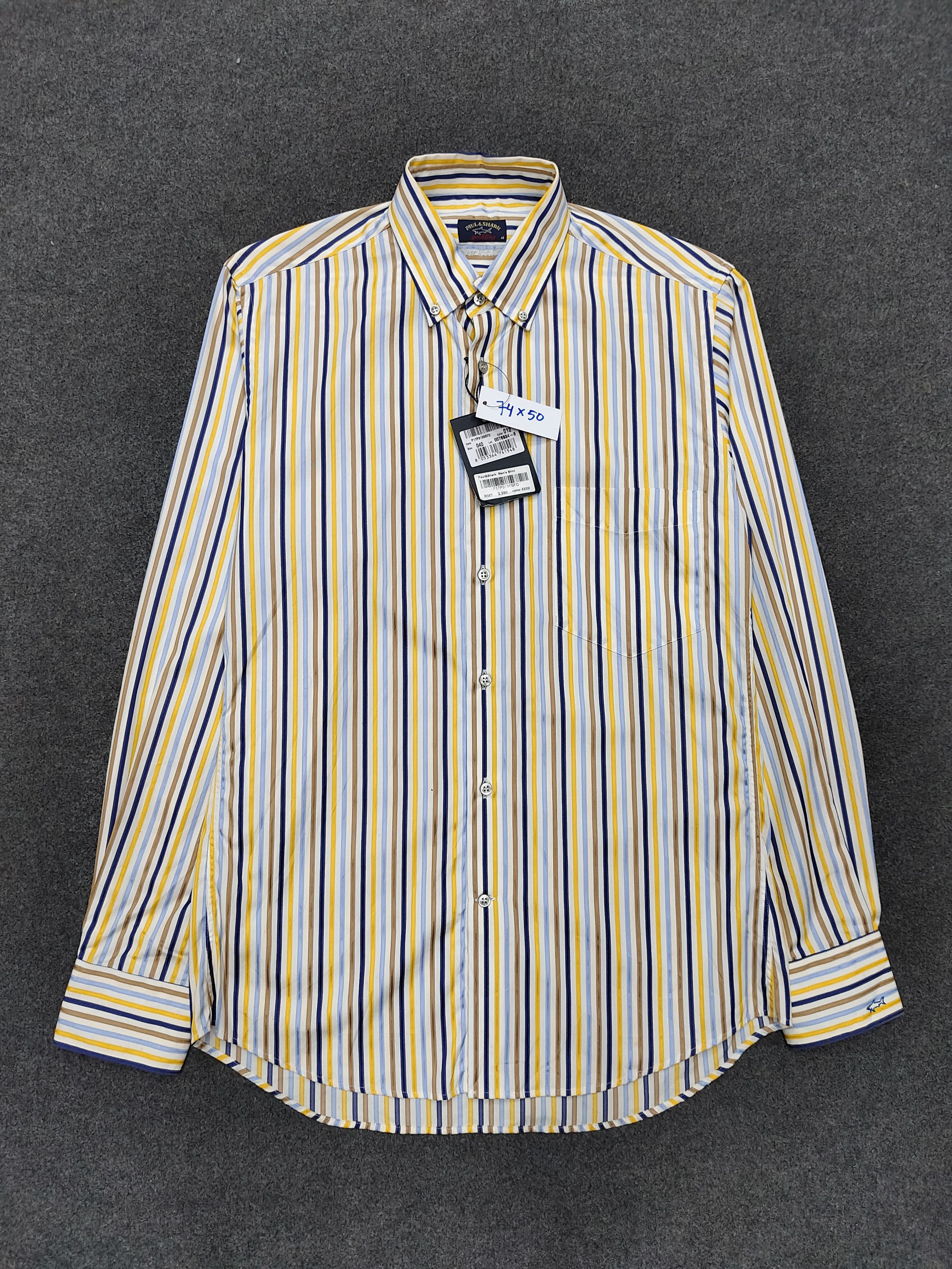 Paul & Shark Paul & Shark- Yachting Silver Collection Striped Shirt Size US M / EU 48-50 / 2 - 1 Thumbnail