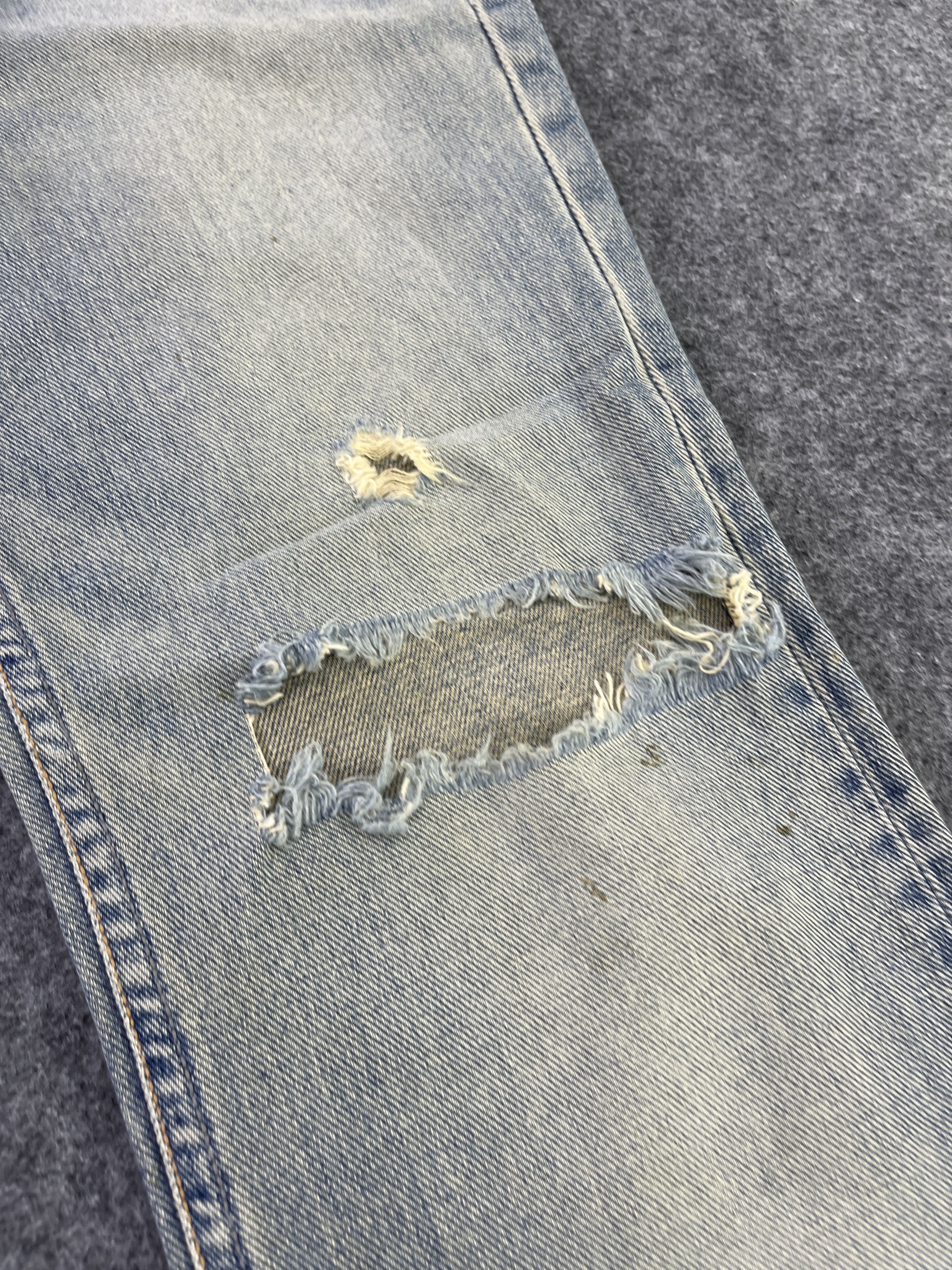 Japanese Brand G Jon Distressed Jeans Flare Denim - J945 Size 29" - 12 Thumbnail