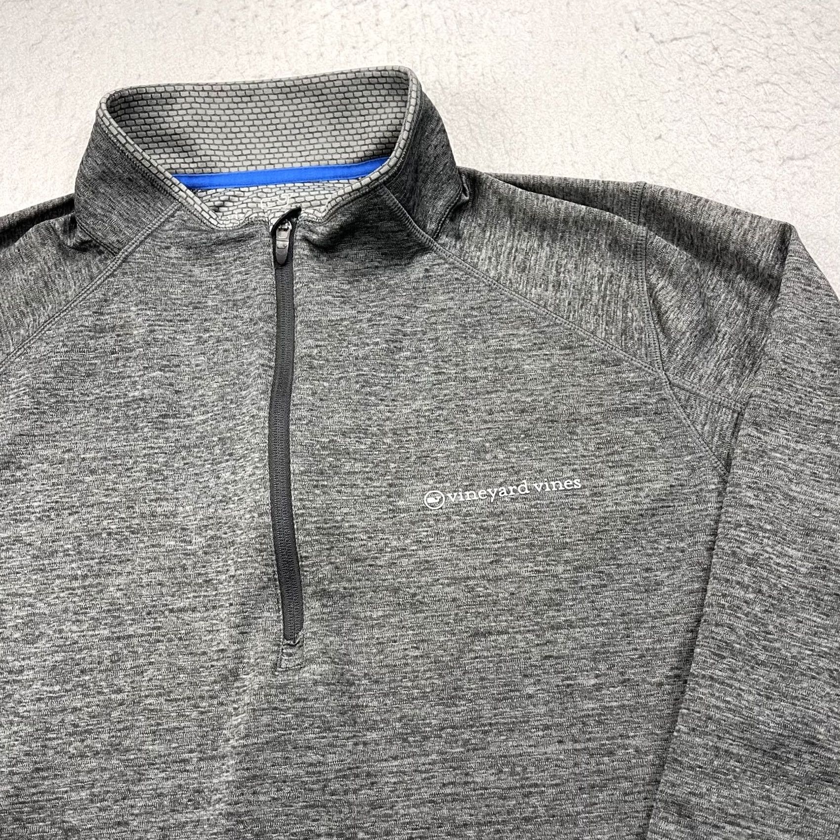 Vineyard Vines Vineyard Vines Jacket Mens 2XLT Gray 1/4 Zip Pullover Golf Athleticwear Outdoor Whale Logo Preppy Big & Tall Mens Size US XXL / EU 58 / 5 - 3 Thumbnail