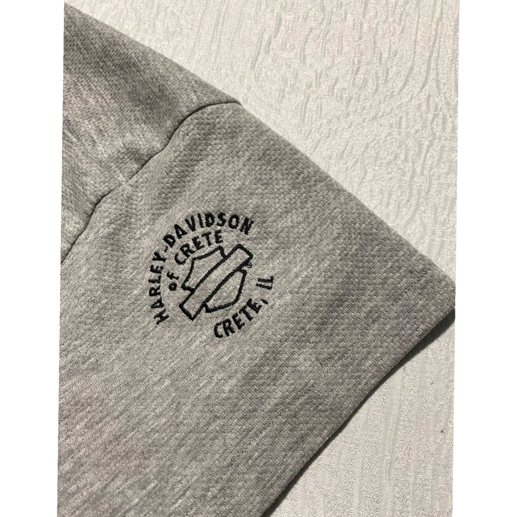 Harley Davidson Harley-Davidson T-Shirt Gray V-Neck Embroidered Logo XL Made in USA Mens Size XL / US 12-14 / IT 48-50 - 3 Thumbnail