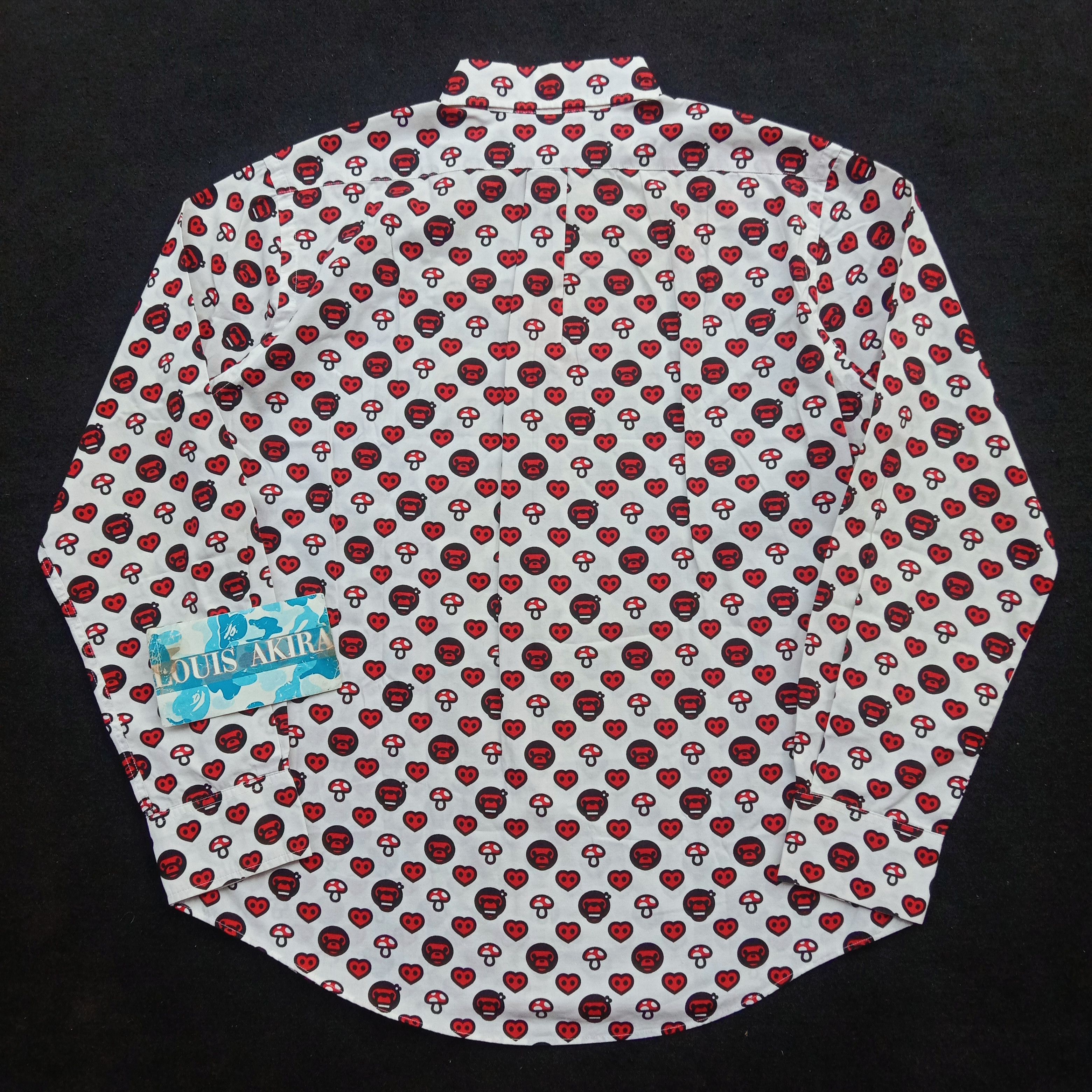Bape Baby Milo Monogram Button Up Shirt (2007) Size US S / EU 44-46 / 1 - 3 Thumbnail