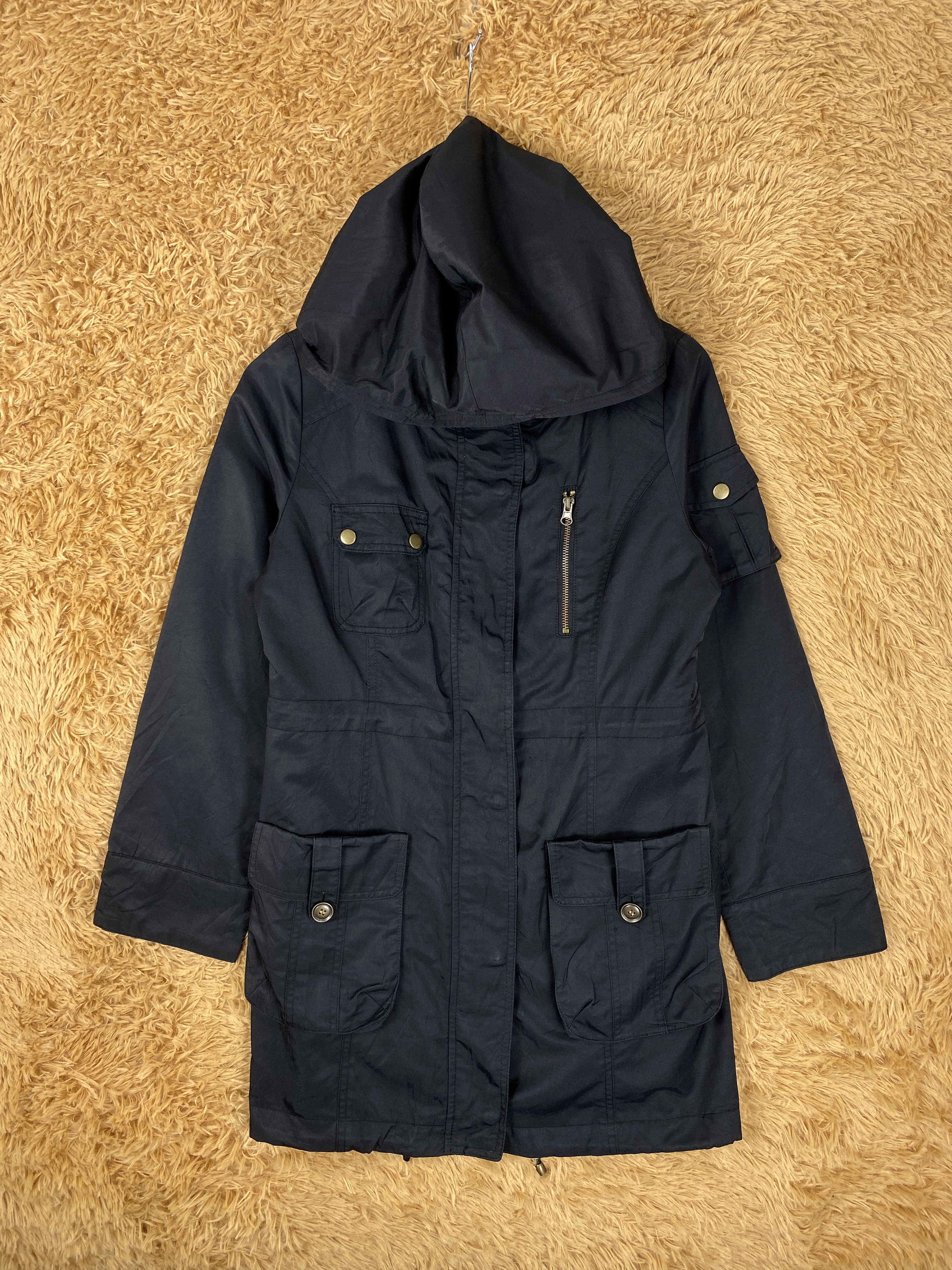 image of Vintage Ru Jeans Hoodie Long Jacket in Black, Men's (Size Small)