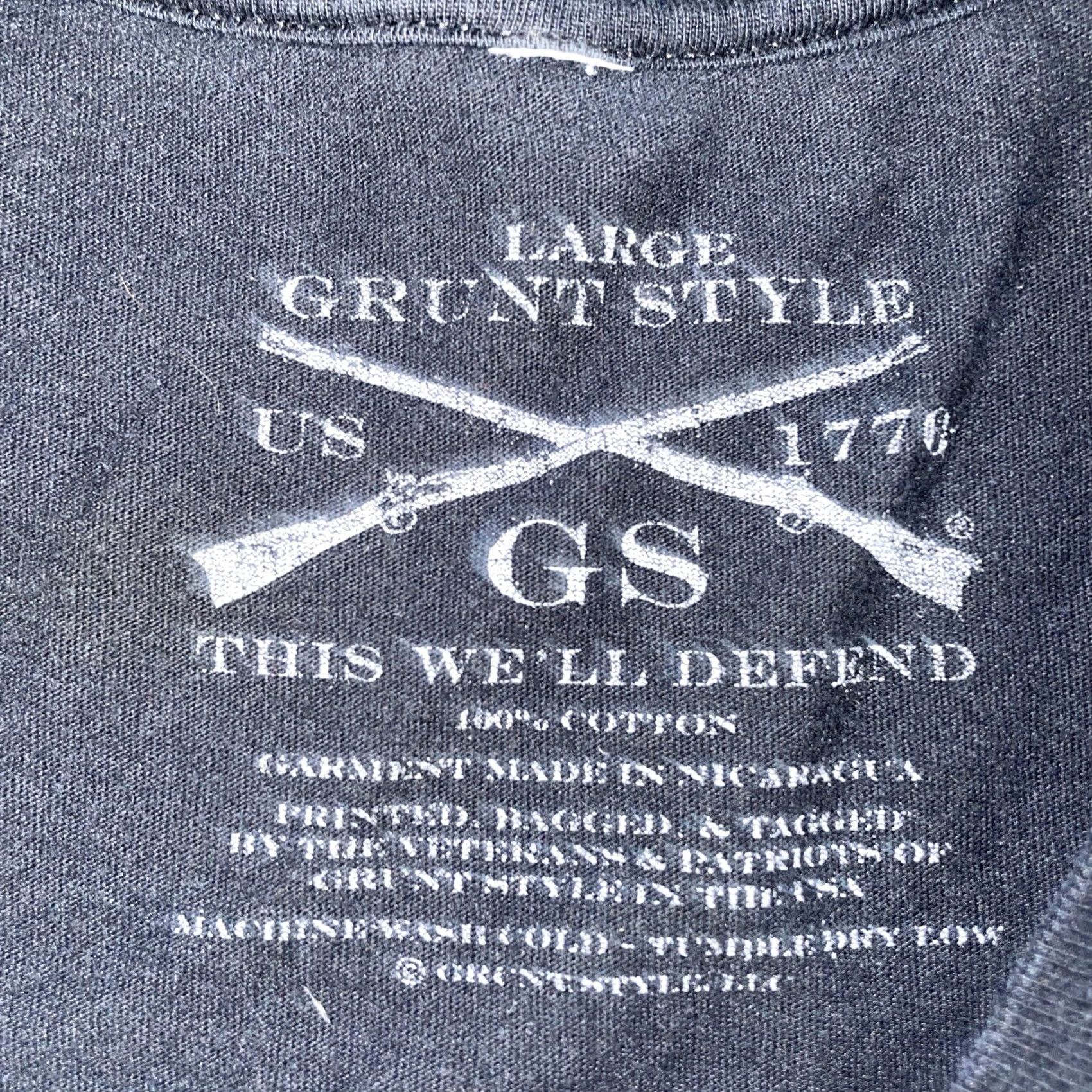 Vintage Grunt Style graphic tee this well defend 100% cotton Mens Size L Black T-Shirt Size US L / EU 52-54 / 3 - 4 Thumbnail