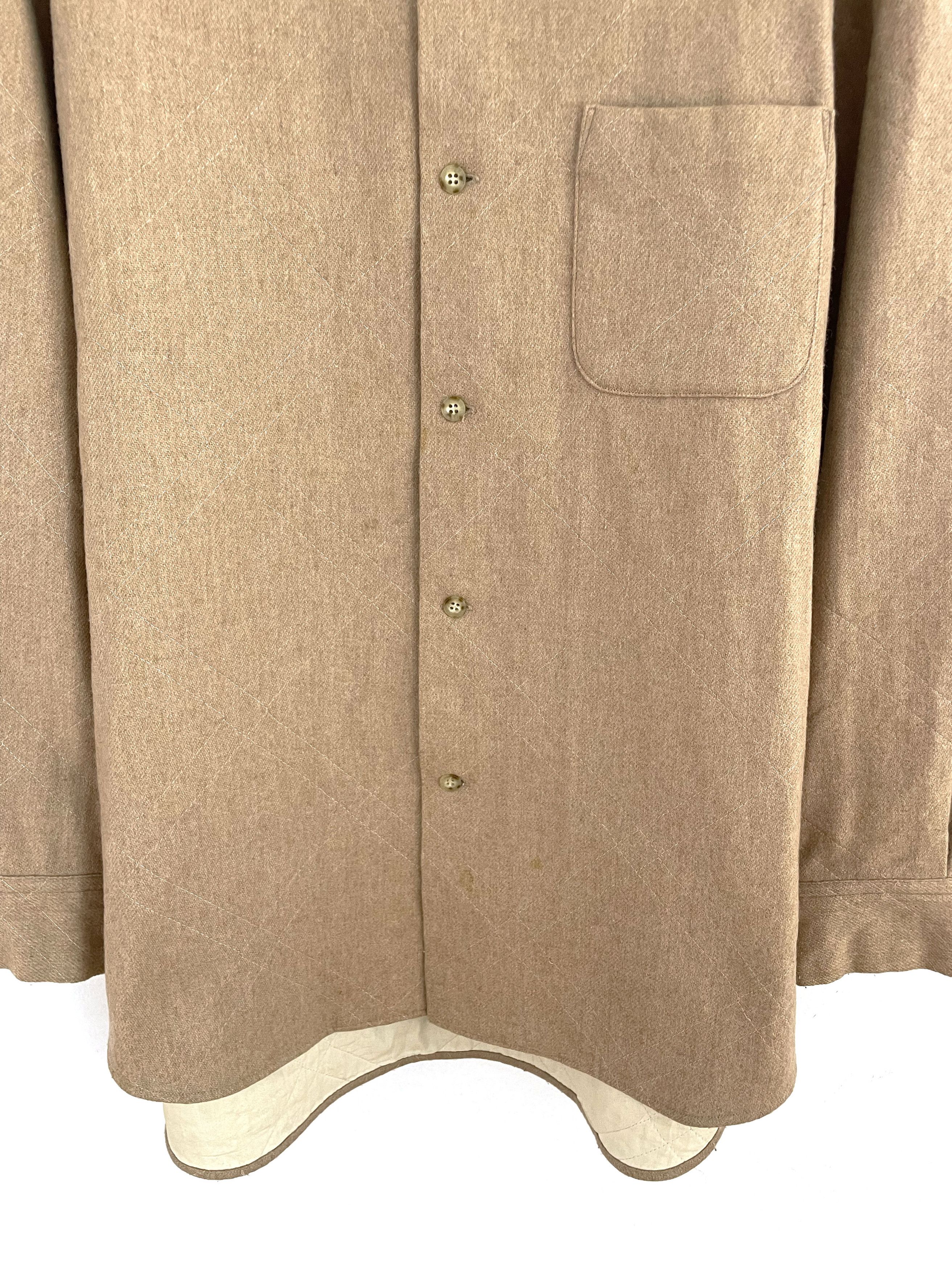 Yohji Yamamoto Quilted Wool Shirt Size US L / EU 52-54 / 3 - 5 Thumbnail