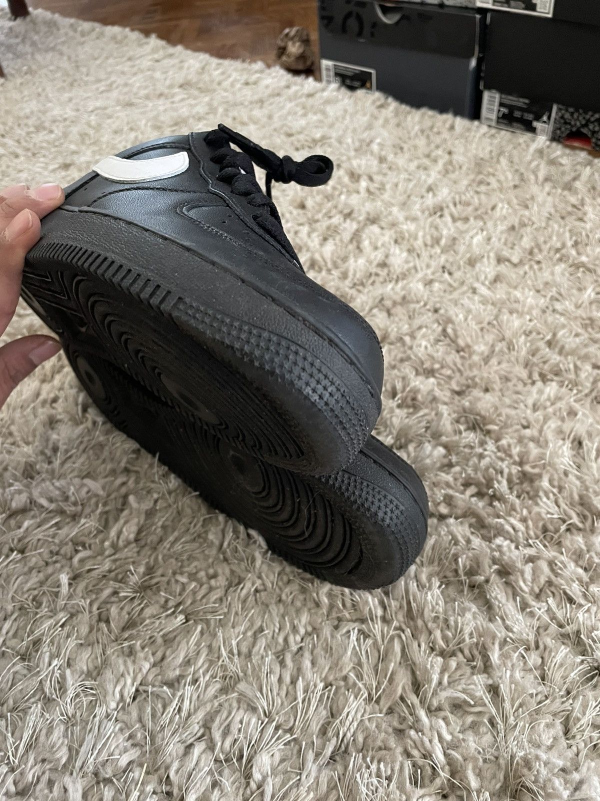 Nike Nike Air Force 1 Black White Size US 8 / EU 41 - 10 Thumbnail