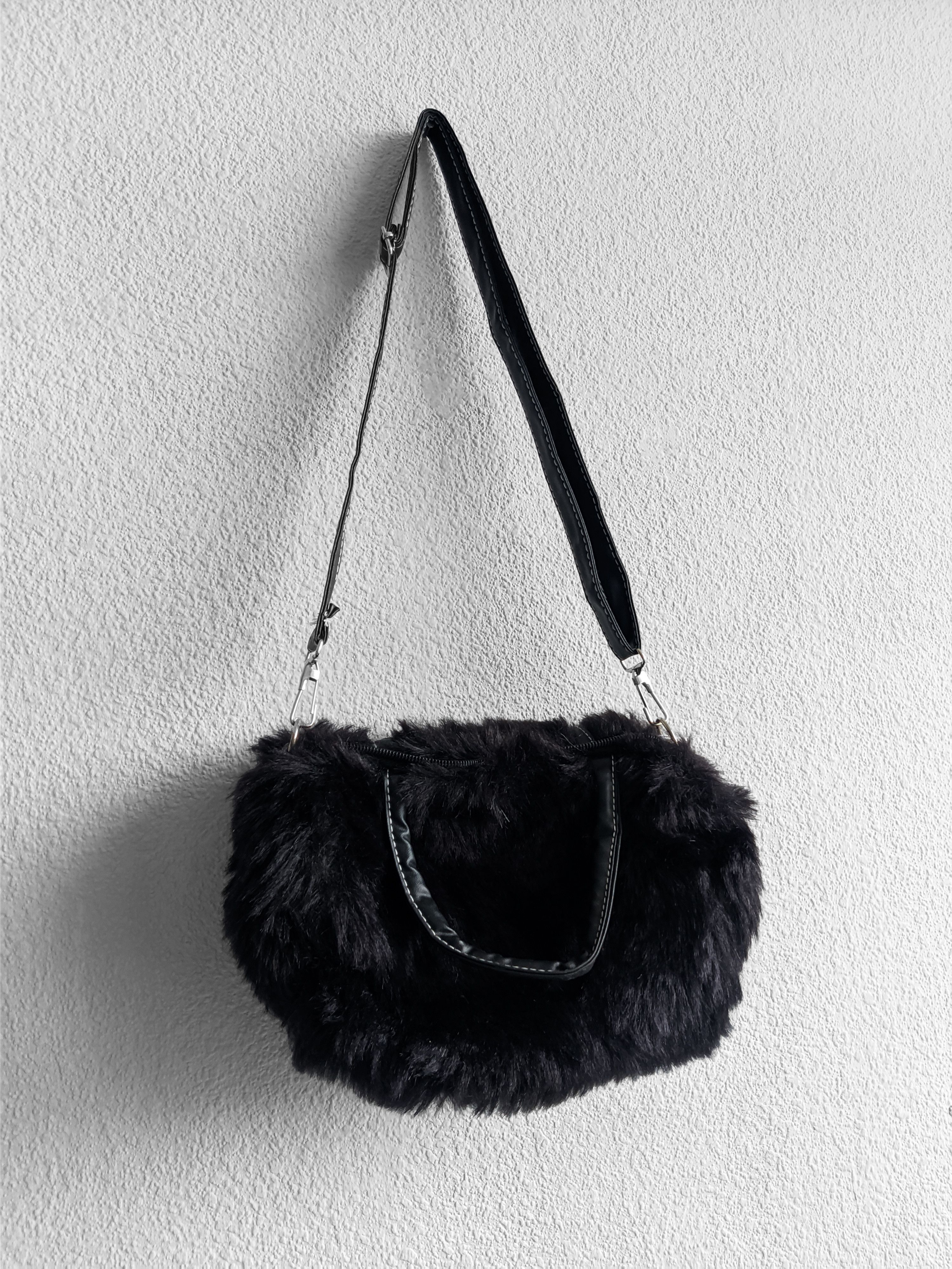 Vintage japanese bag messenger mohair fuzzy y2k vintage Grailed