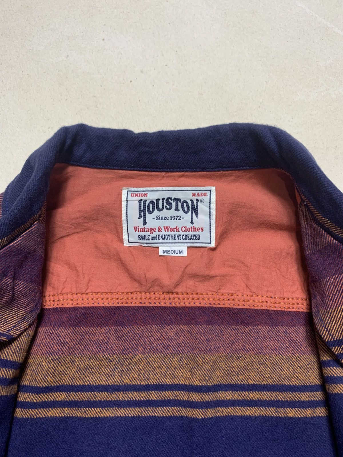 Japanese Brand Houston Union Made Concho Button Border Viyella Coverall Size US M / EU 48-50 / 2 - 9 Thumbnail