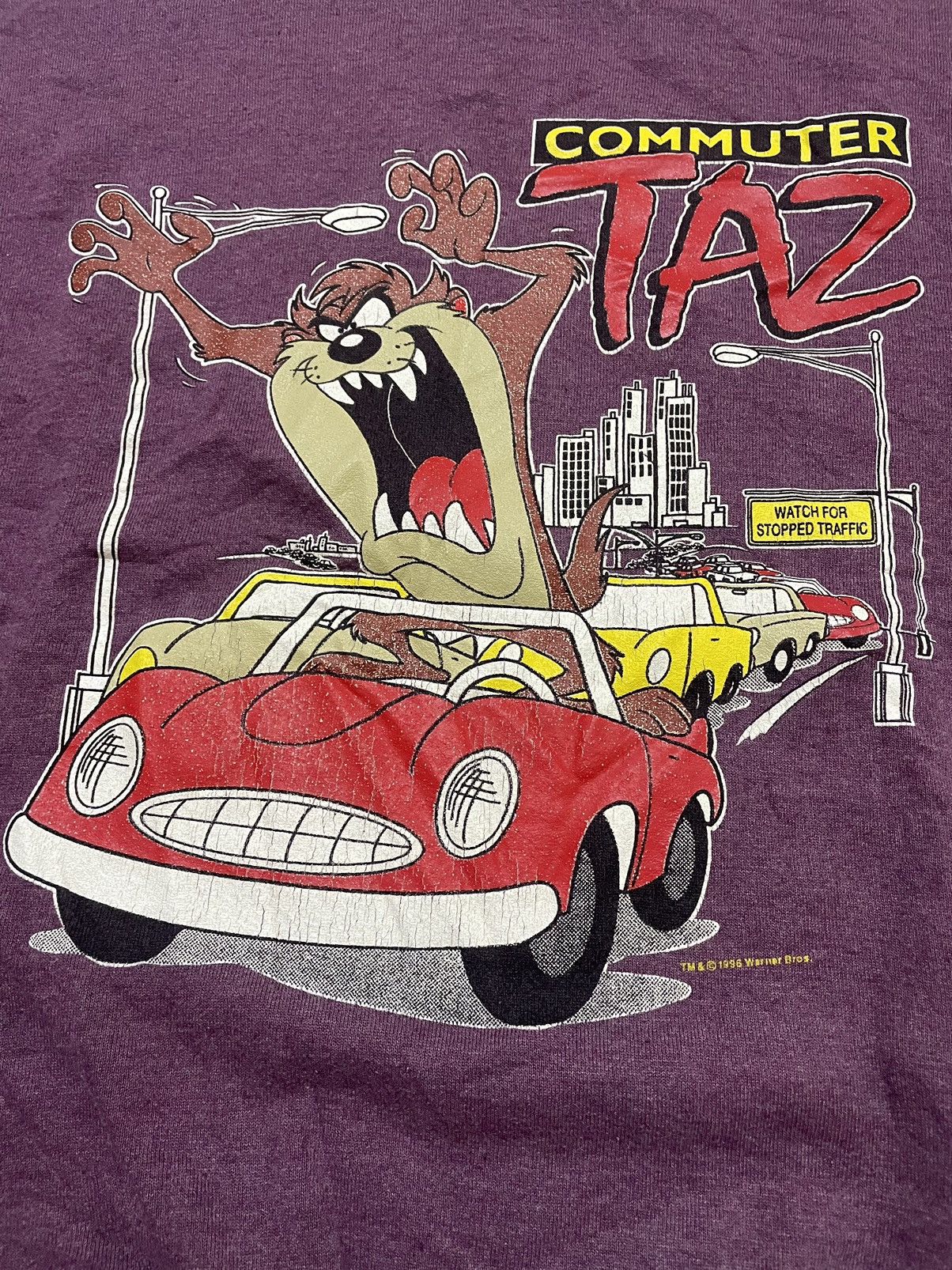 Vintage Vintage Sweatshirt 1996 Taz Mania By Warner Bros Size US L / EU 52-54 / 3 - 5 Thumbnail