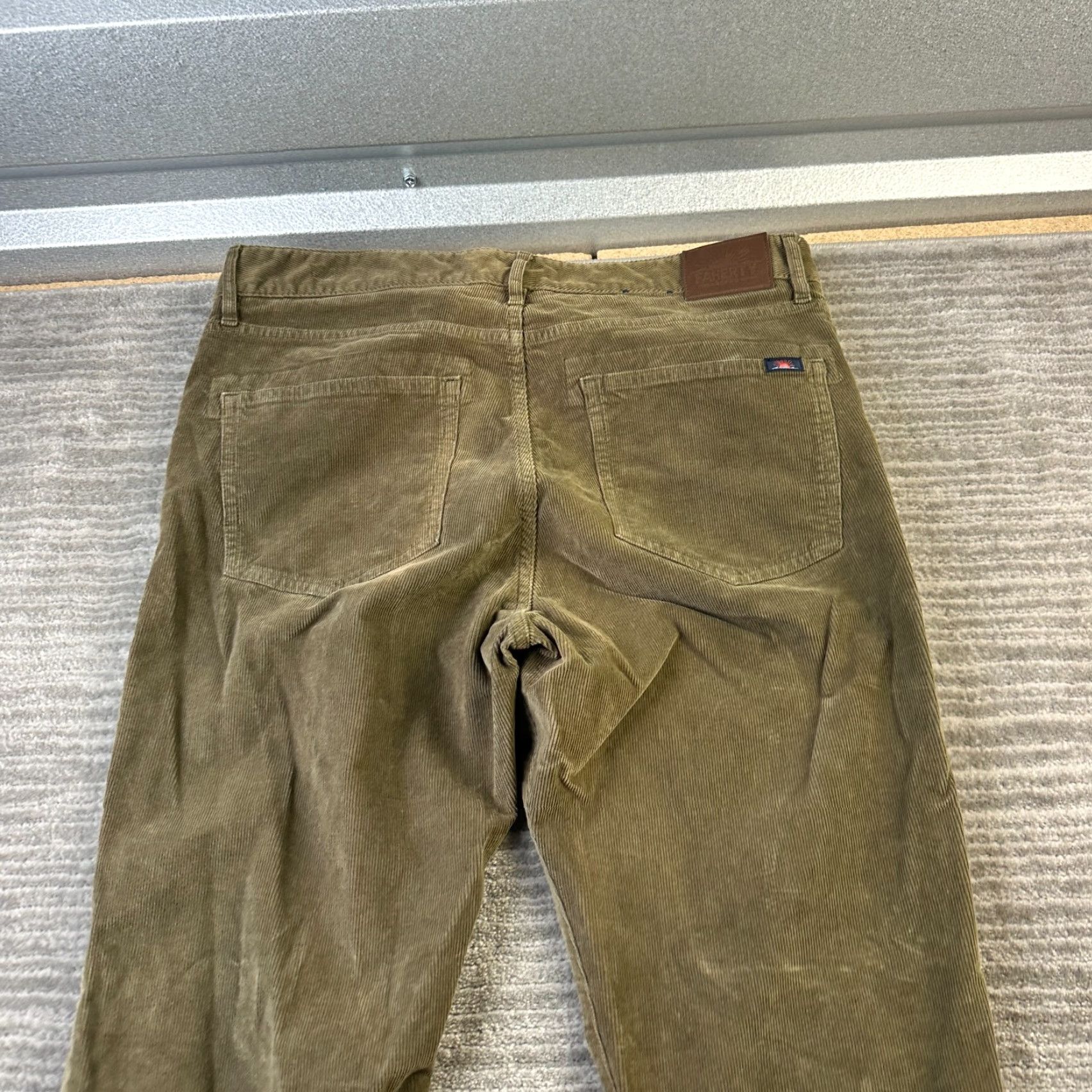Faherty Faherty Pants Slim Chino 30x34 Blue Corduroy 5-Pocket Design Button Zip Flat Front Straight Mens Casual Fall Winter Spring Size US 30 / EU 46 - 4 Thumbnail