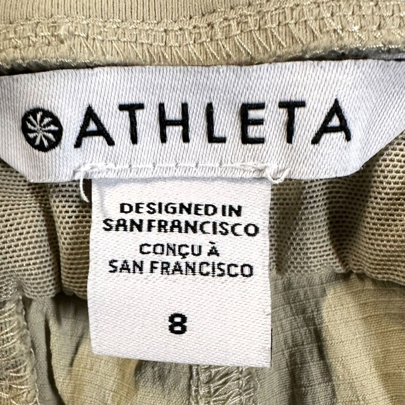 Athleta Athleta Sweatpants Jogger Womens 8 Gray Beige Lightweight Performance Stretch Tech Pants Casual Activewear Size 30" / US 8 / IT 44 - 4 Thumbnail