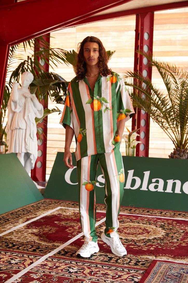 Casablanca Maxfield Exclusive (2019 Archive) Orange Stripe Silk Shirt Size US S / EU 44-46 / 1 - 6 Thumbnail