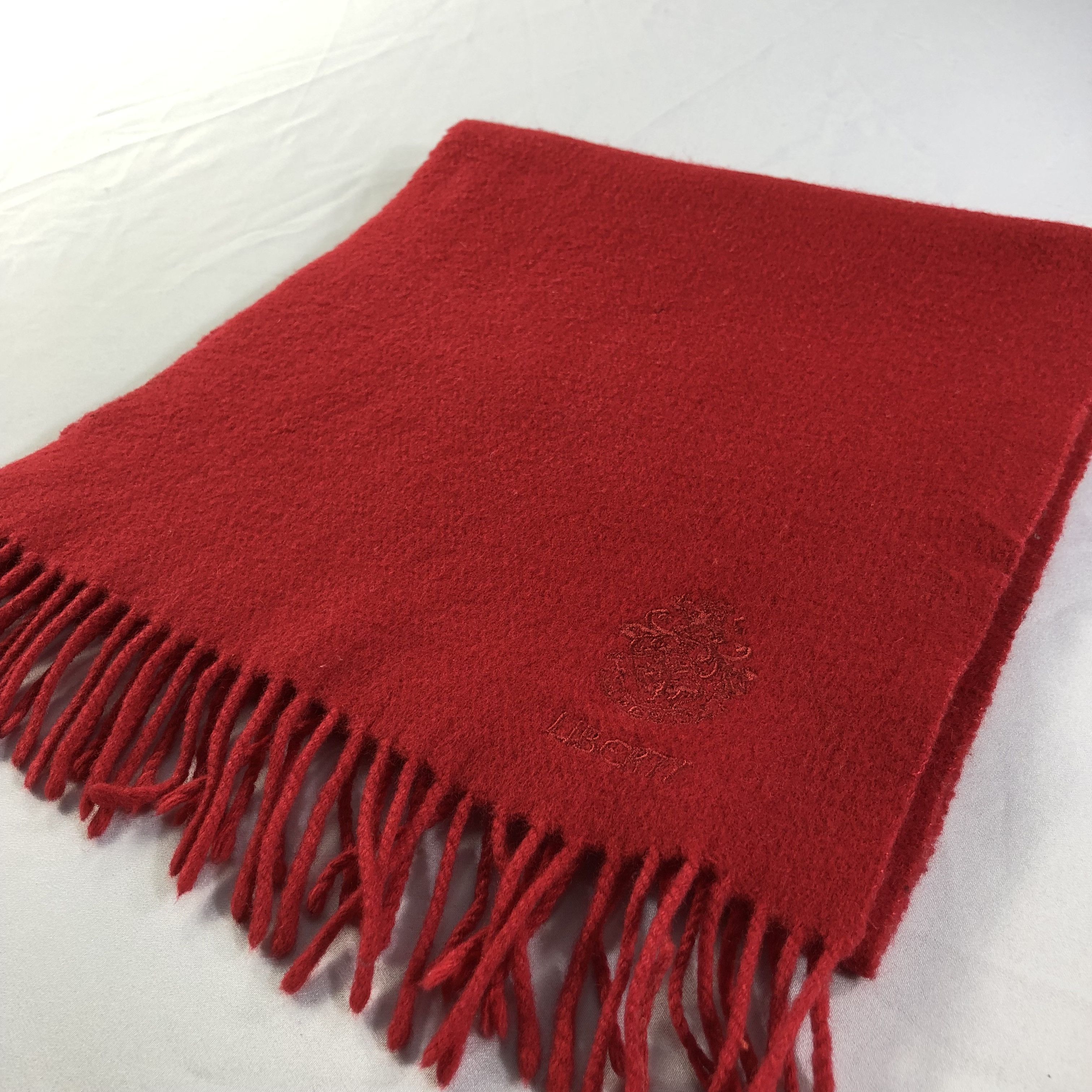 Liberty Liberty Red Wool Scarf Muffler V1424 Size ONE SIZE - 2 Thumbnail