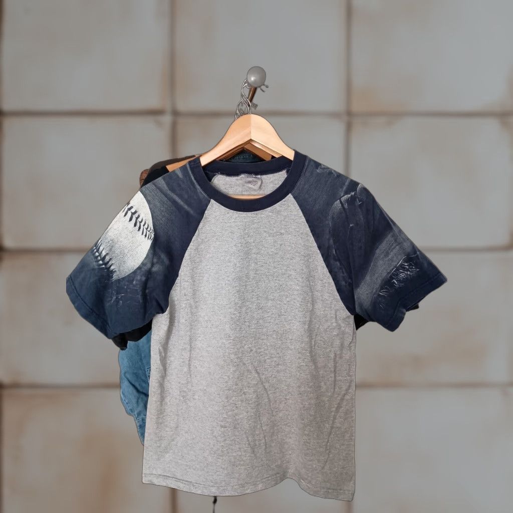 Vintage VINTAGE everyday life Baseball T-shirt Sleeve Print Small Mens Gray USA MLB Shirt Size US S / EU 44-46 / 1 - 1 Thumbnail