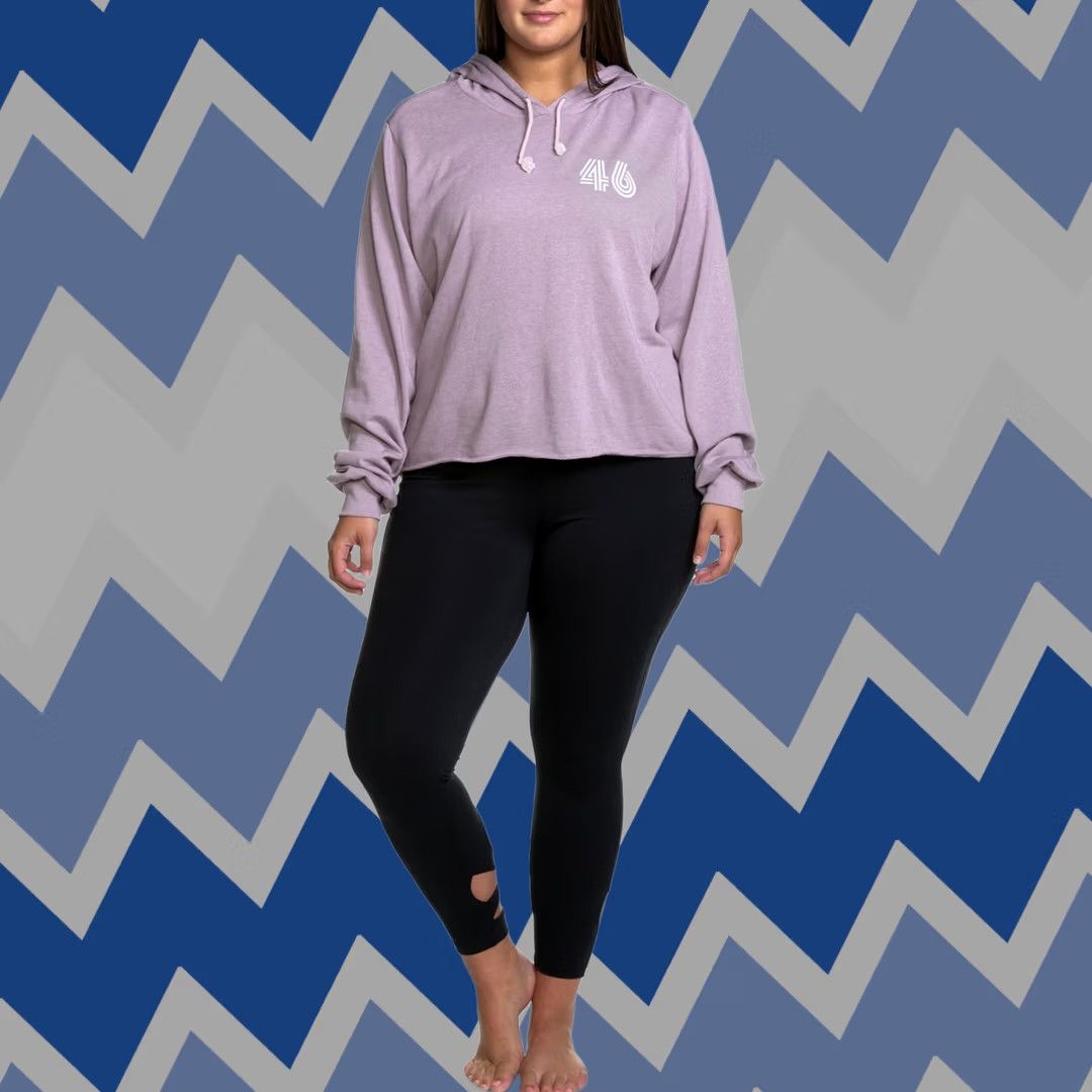 Soffe Soffe Hoodie Women's 3X Cup Vintage? No — Chalk Purple Soffe Curve Plus Size Cropped Hoodie 3X Purple Solid Hooded Crop Knit Moisture? Size XXL / US 16-18 / IT 52-54 - 1 Thumbnail