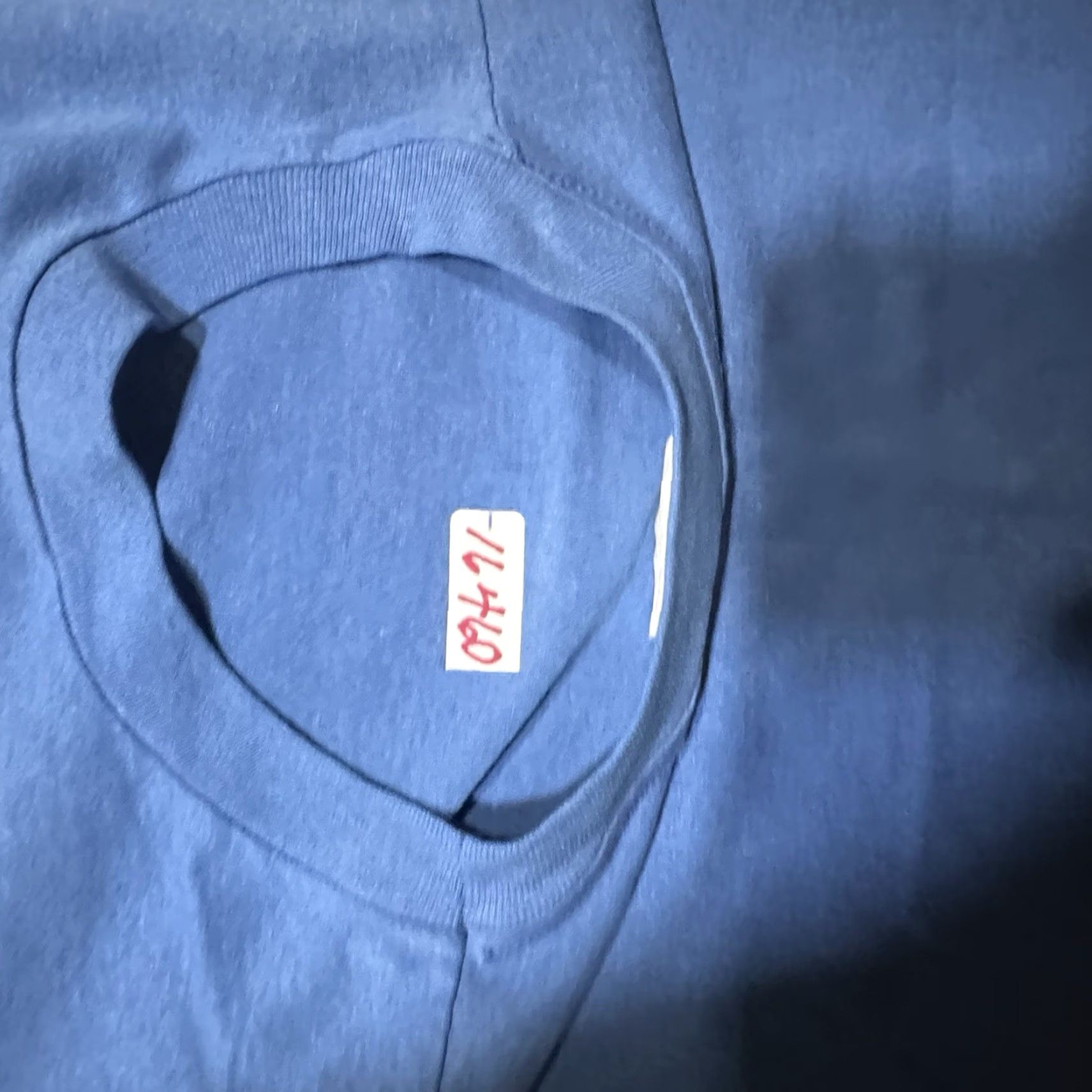 Hanes VINTAGE Hanes T-Shirt Mens Large Blue 80s 90s Fifty Fifty Single Stitch Crew Neck Short Sleeve Cotton Size US L / EU 52-54 / 3 - 8 Thumbnail