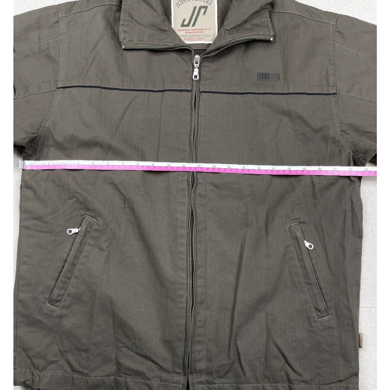 Vintage VINTAGE John Players Bomber Jacket Gray Size L Cotton Blend Zippered Pockets Mens Size US L / EU 52-54 / 3 - 5 Thumbnail