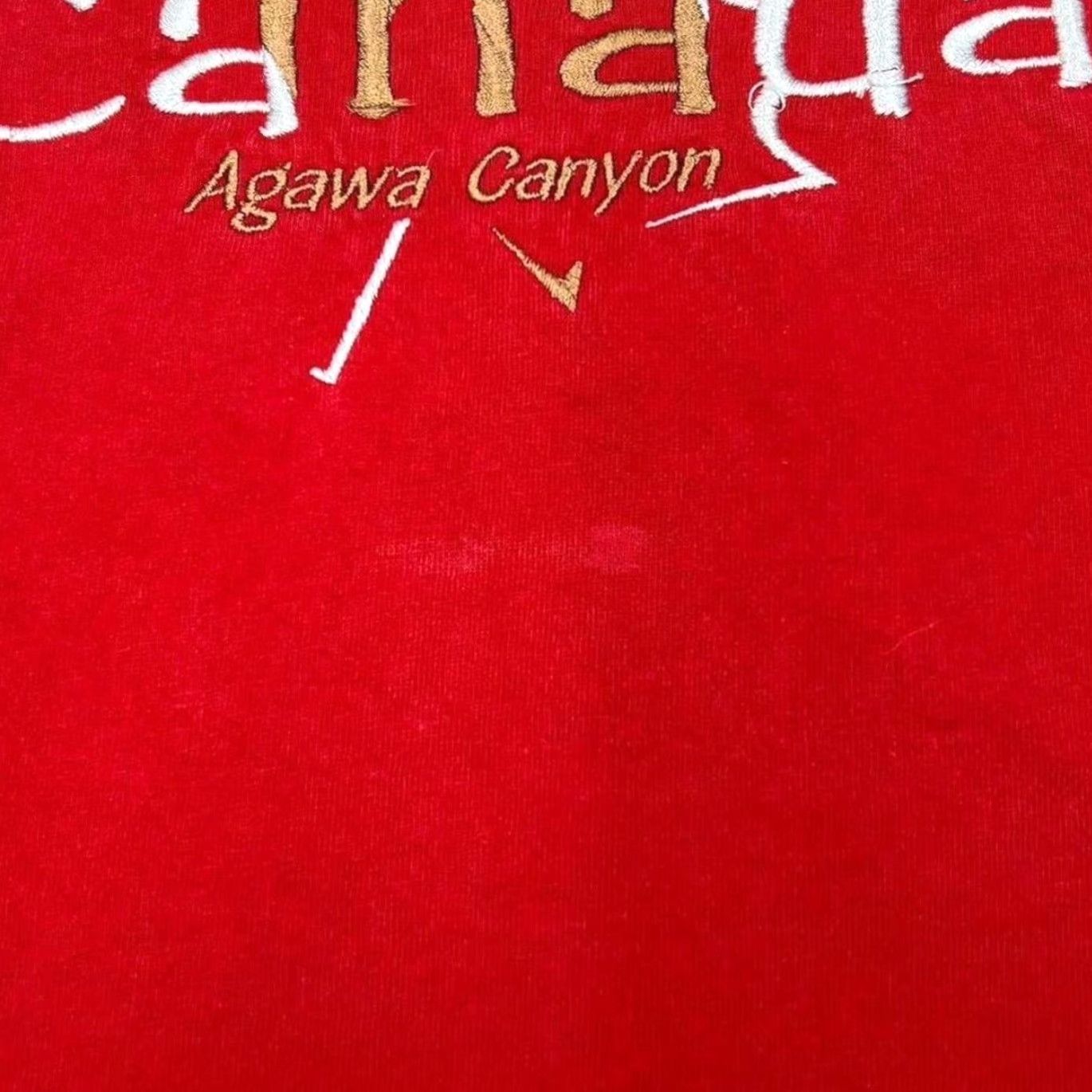 Gildan VINTAGE Canada “Agawa Canyon” Embroidered Maple Leaf Souvenir T-Shirt XL Men Red XS? Size US XL / EU 56 / 4 - 4 Thumbnail