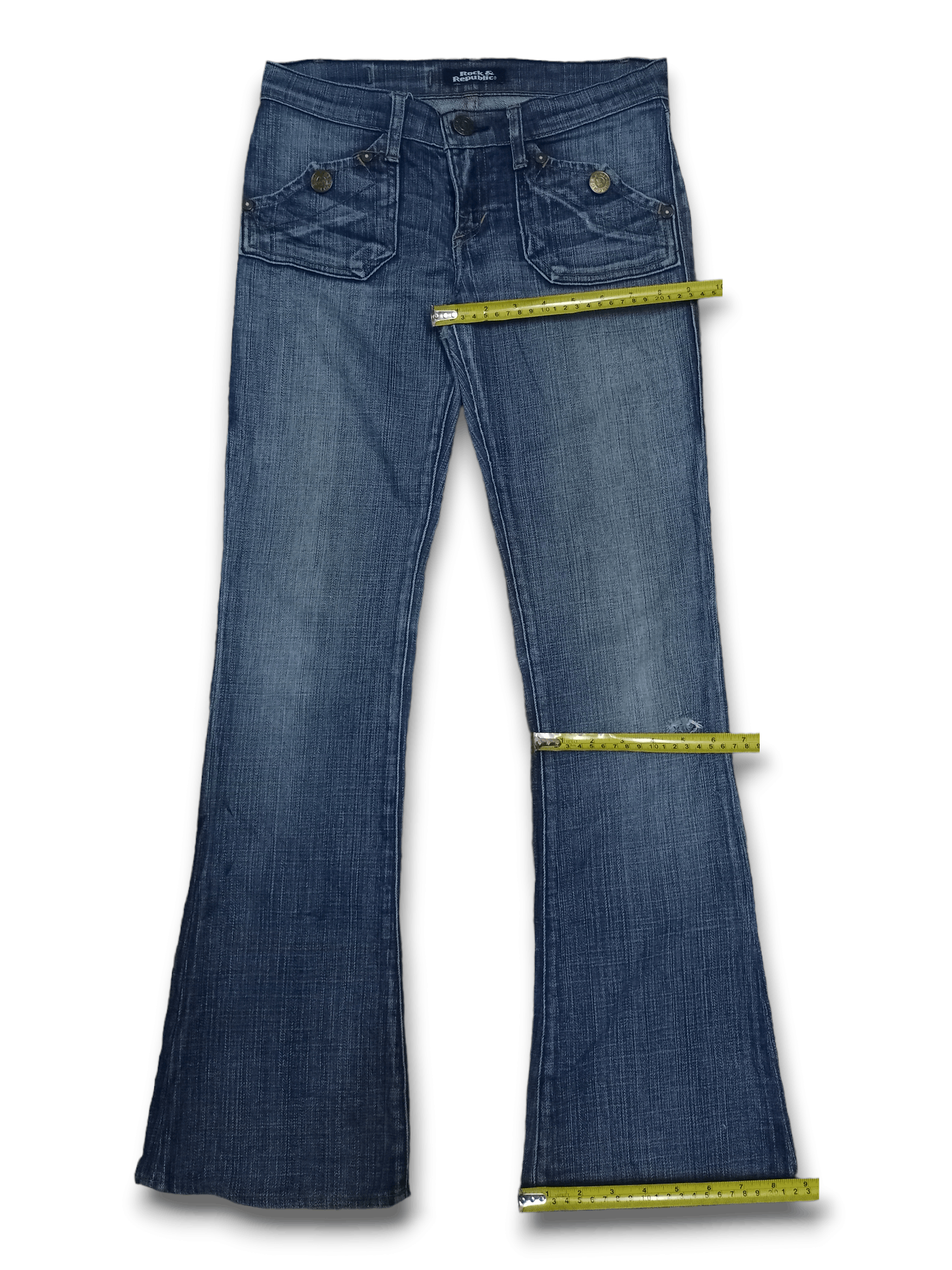 Rock & Republic Vintage Rock & Republic Blue Wash Flare Jeans Size 29" - 12 Thumbnail