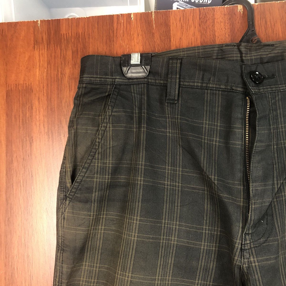 Japanese Brand Checkerd Dark Brown Casual Pants #7510 Size US 34 / EU 50 - 4 Thumbnail
