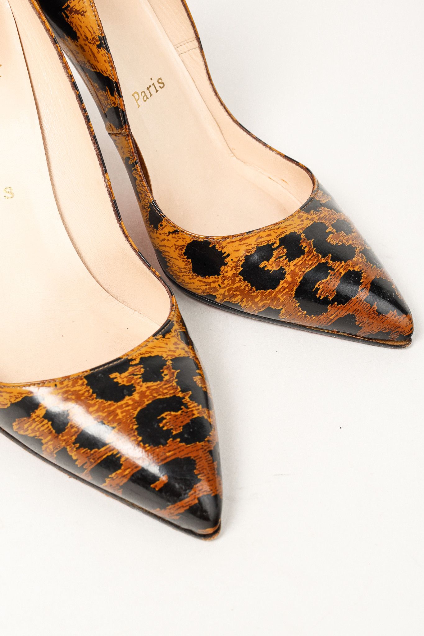 Christian Louboutin Christian Louboutin Leopard Patent Pointed-Toe Pumps Size US 7.5 / IT 37.5 - 6 Thumbnail