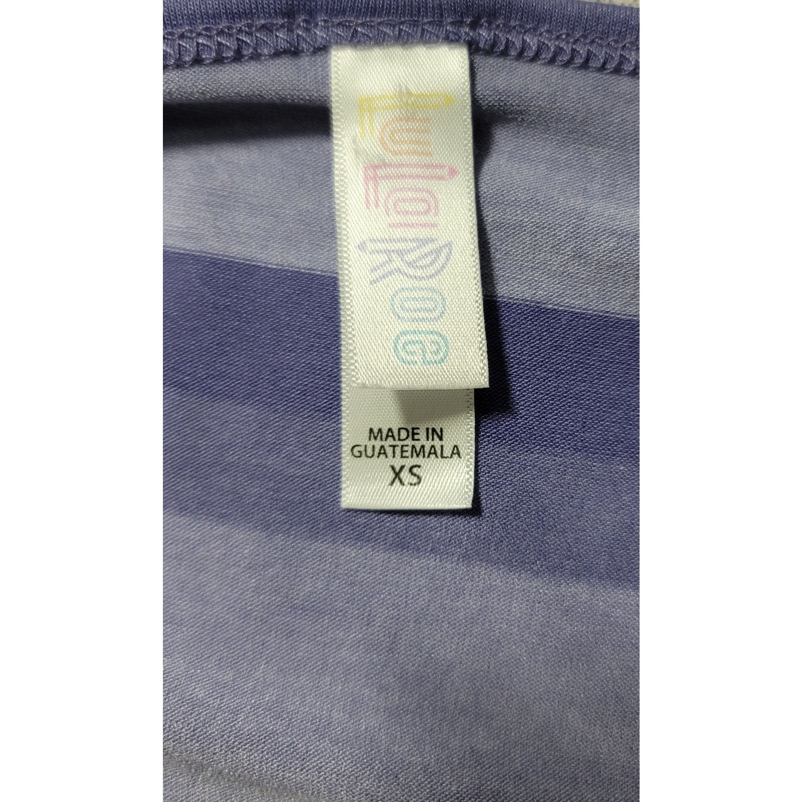 Other LuLaRoe Purple Heathered Striped Top XS Round Neck Size XS / US 0-2 / IT 36-38 - 3 Thumbnail