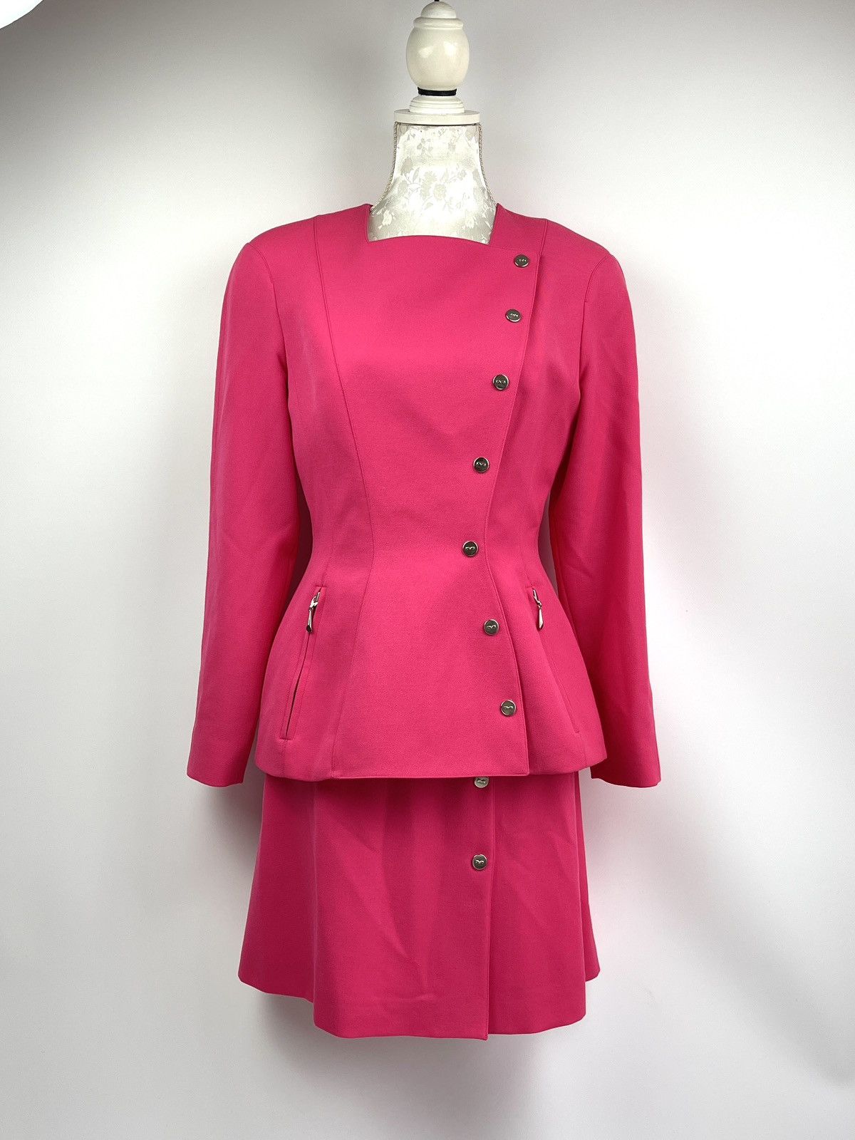 Thierry Mugler Vintage Iconic Thierry Mugler Pink Skirt Suit Size M / US 6-8 / IT 42-44 - 1 Thumbnail