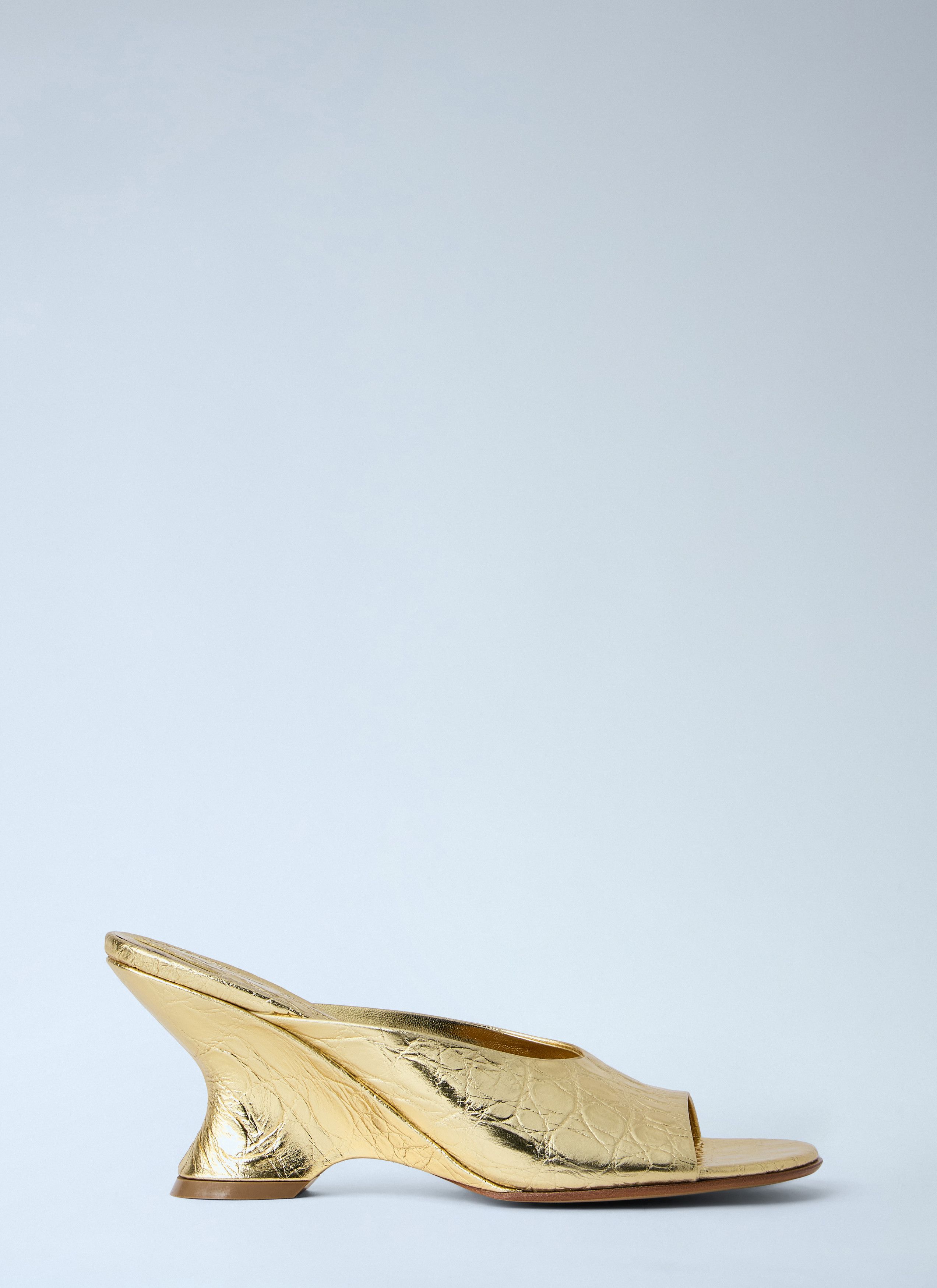 Dries Van Noten Sculpted Leather Mules Size US 8 / IT 38 - 1 Thumbnail