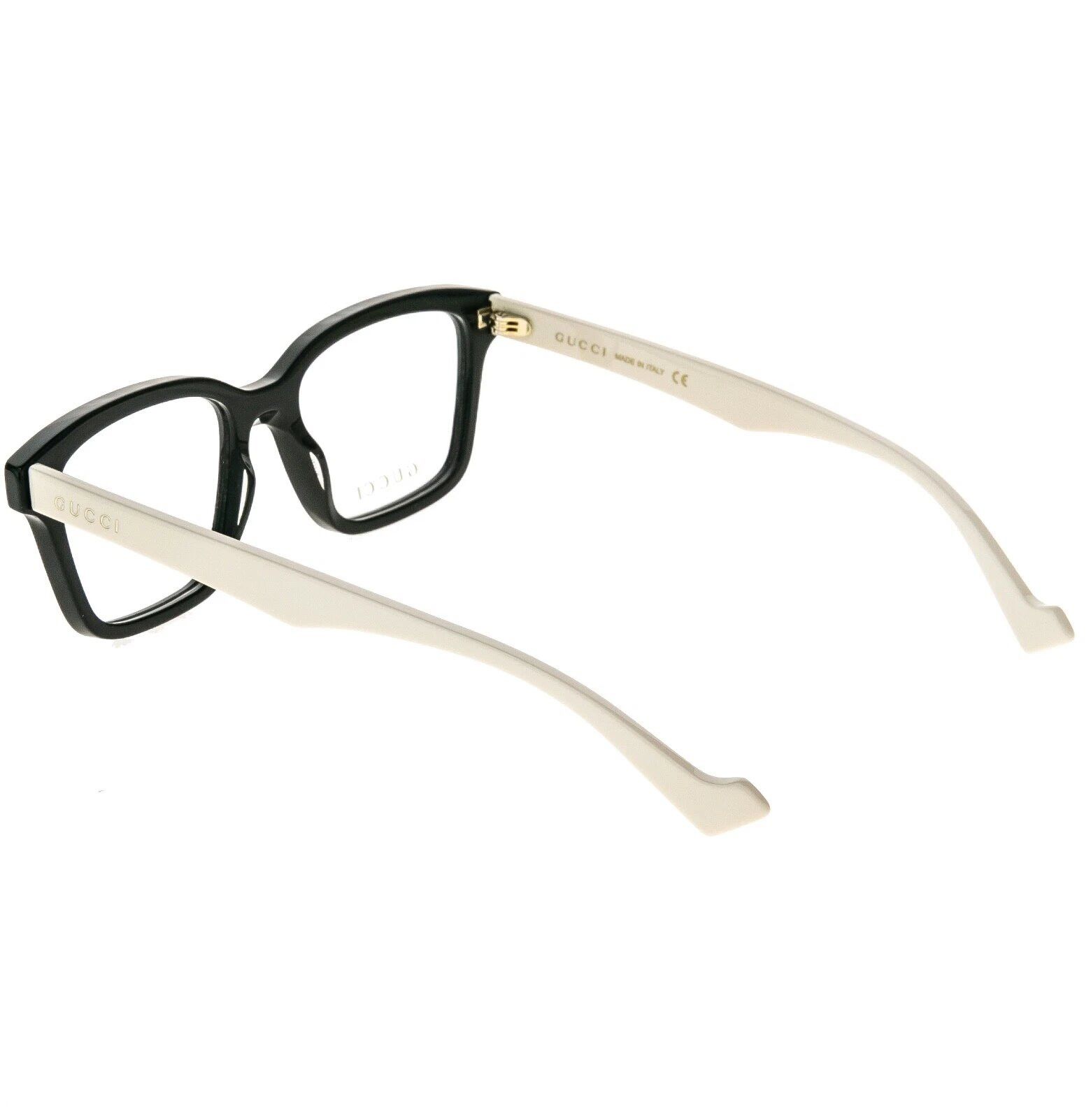 Gucci GUCCI GG0964O 0964 Black White Rectangular Eyeglasses 002 Size ONE SIZE - 3 Thumbnail