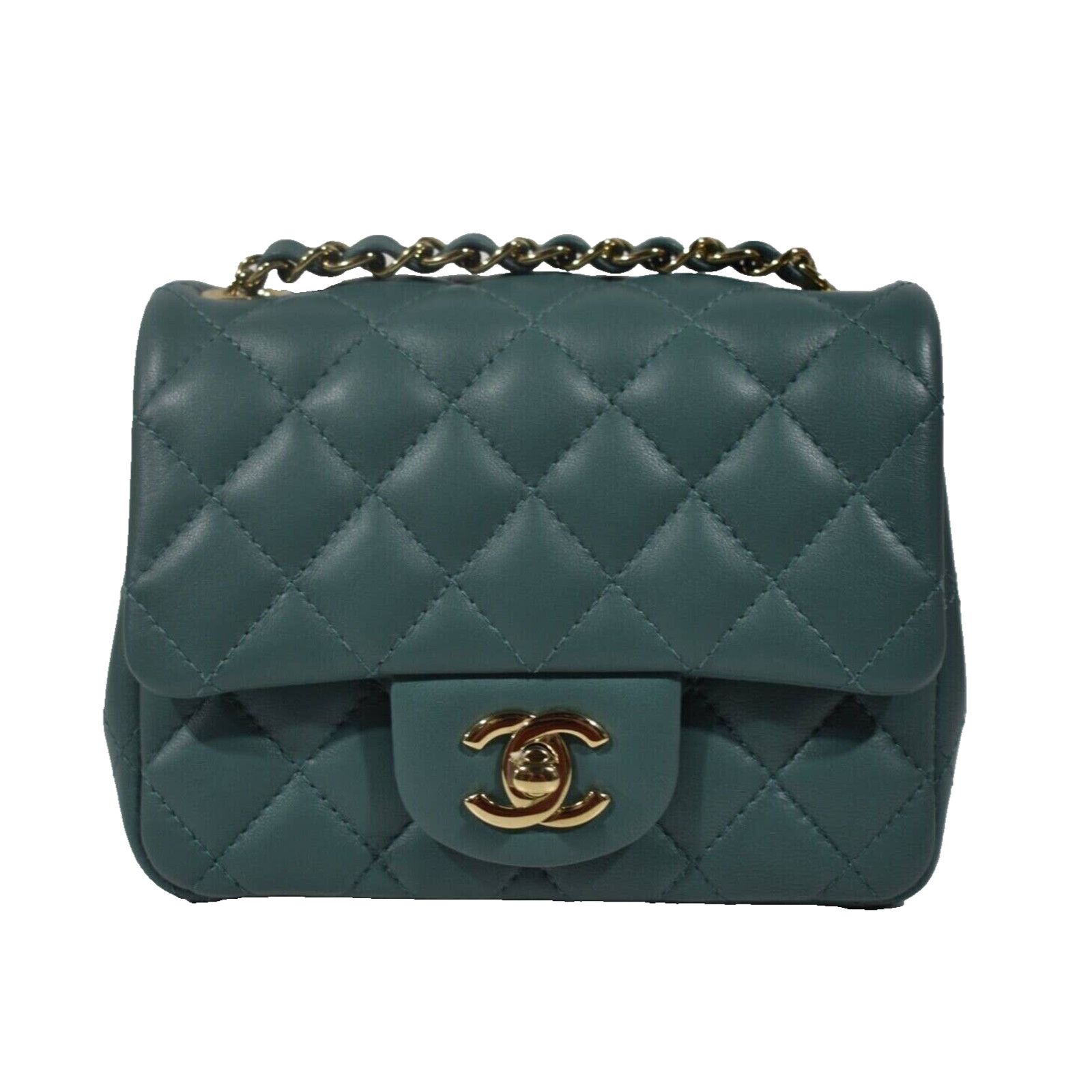 Chanel Chanel Mini Flap CC Logo Quilted Gold Chain Crossbody Bag Size ONE SIZE - 1 Thumbnail