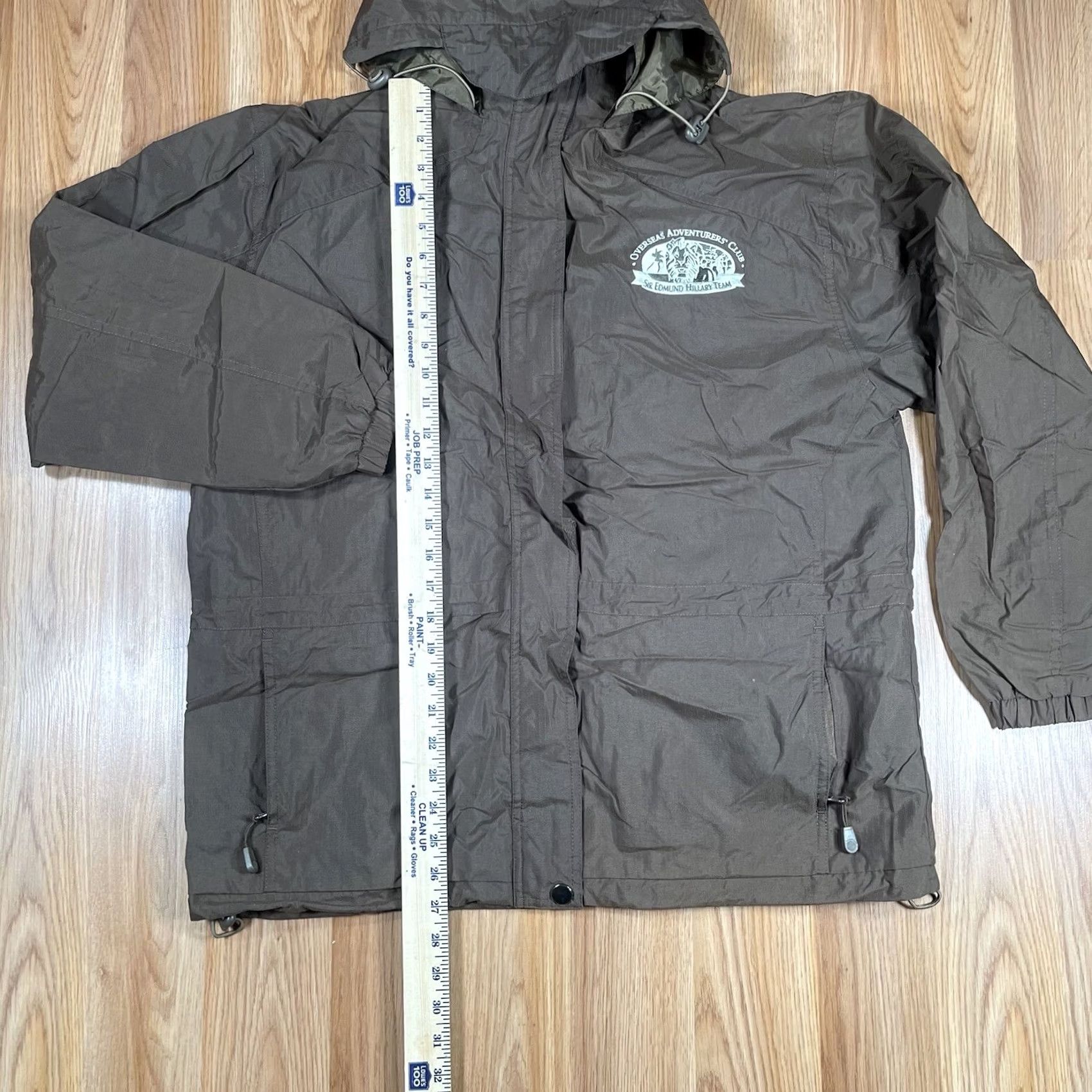 Olive Overseas Adventurer’s Club Windbreaker Hoodie Mens L Olive Green Full Zip Jacket Size US L / EU 52-54 / 3 - 4 Thumbnail