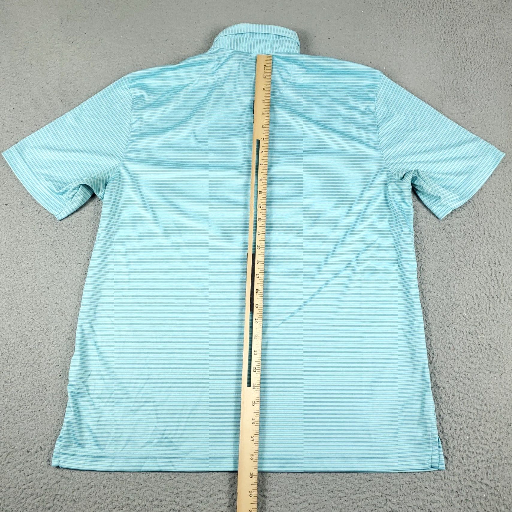 Vintage VINTAGE Greg Norman Polo Shirt Mens L Blue Striped Shark Polo Shirt Adult Large Blue Striped Shark Brand Sports Mens Size US L / EU 52-54 / 3 - 6 Thumbnail
