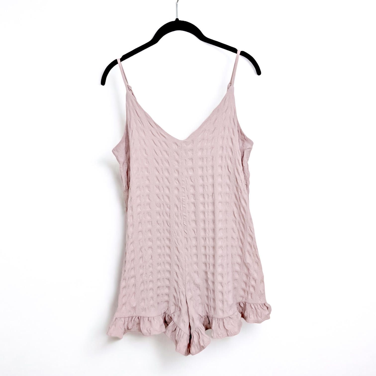 Asos Chic Pink Ruffled Playsuit Romper Size 27" / US 4 / IT 40 - 4 Thumbnail