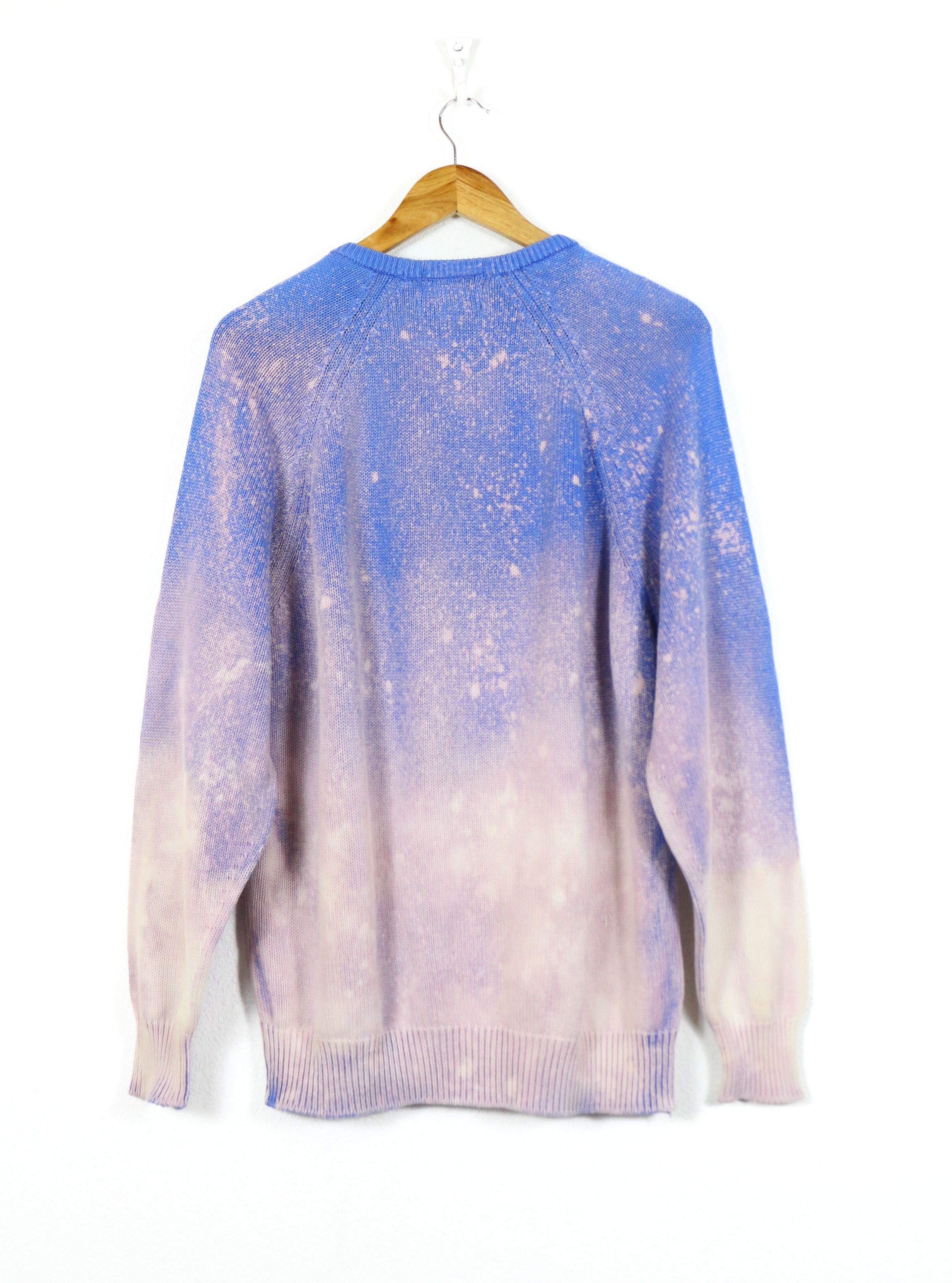 Burberry Vintage Burberry Knight Logo Acid Space Knit Cotton Sweater Size US L / EU 52-54 / 3 - 6 Thumbnail