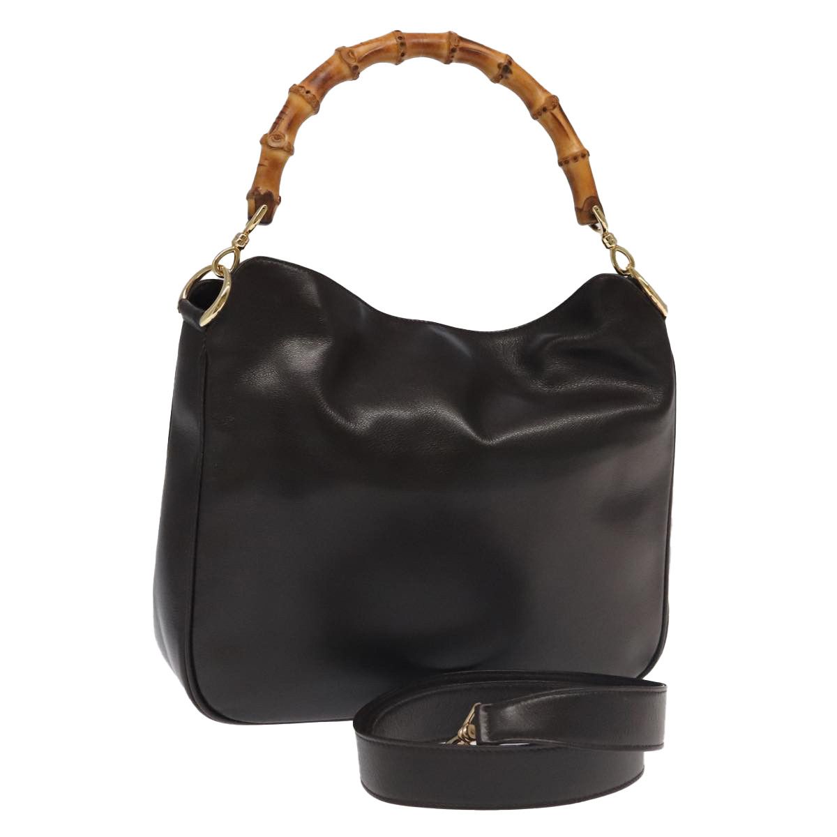 Gucci GUCCI Bamboo Hand Bag Leather 2way brown Size ONE SIZE - 1 Thumbnail