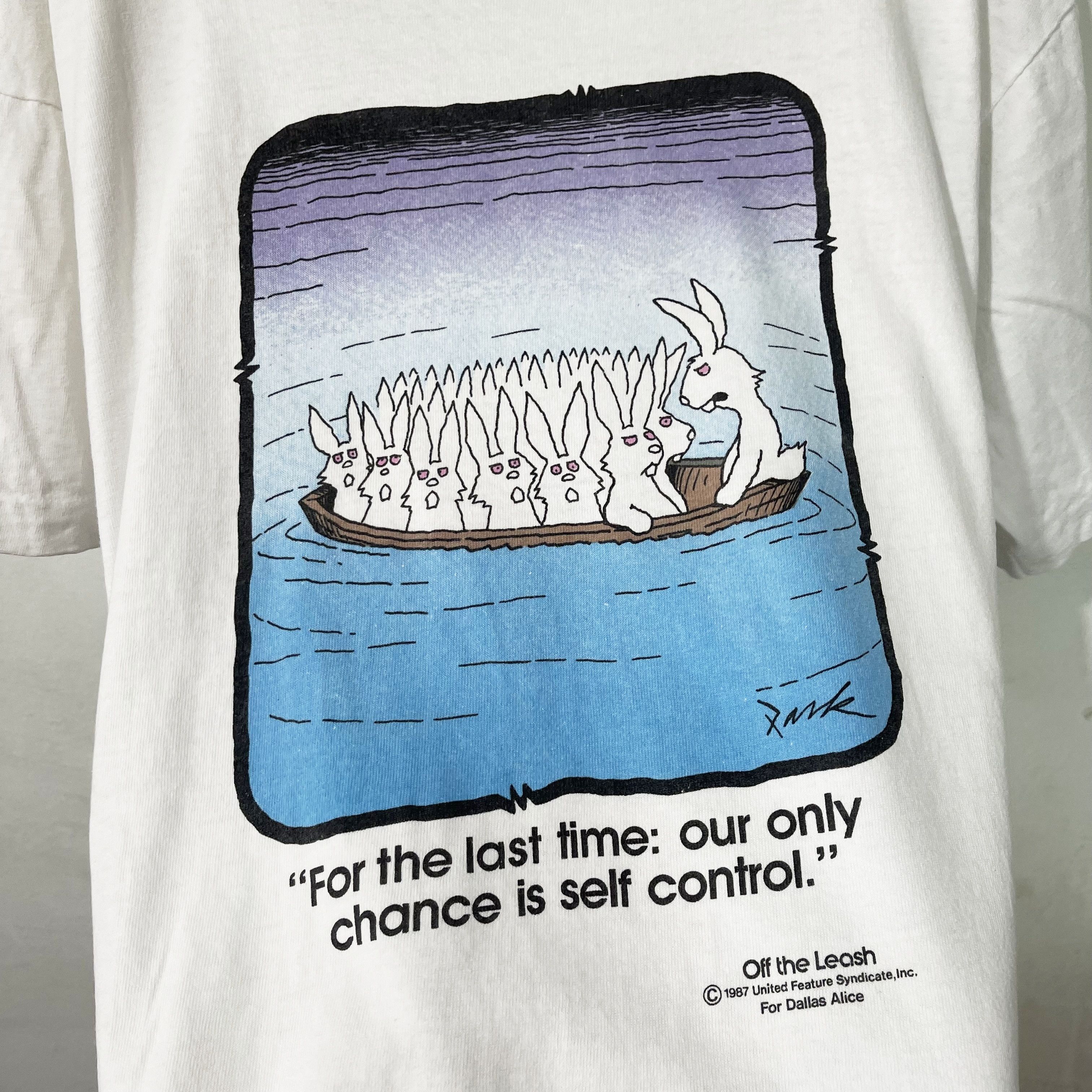 Vintage 1987 Off the Leash Rabbit Boat T-Shirt