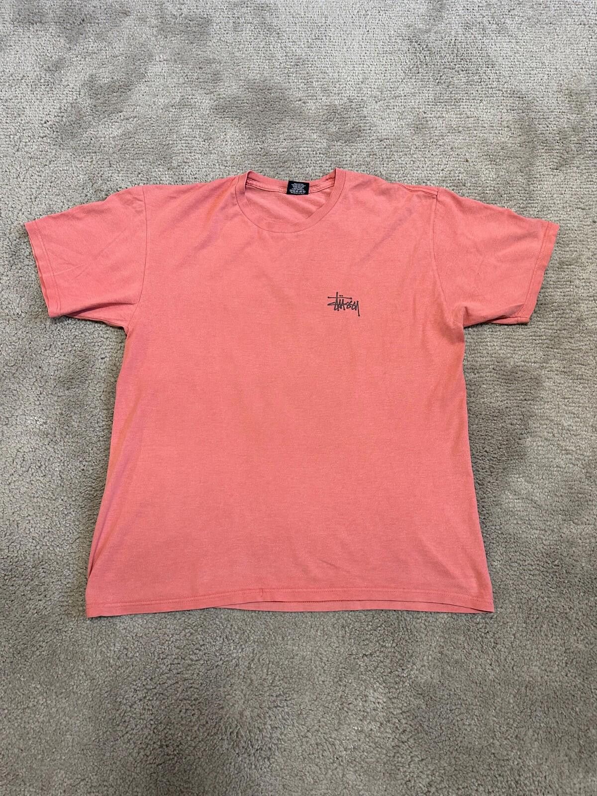 Stussy Stussy Pink Big Logo T-Shirt Sz L Size US L / EU 52-54 / 3 - 2 Thumbnail