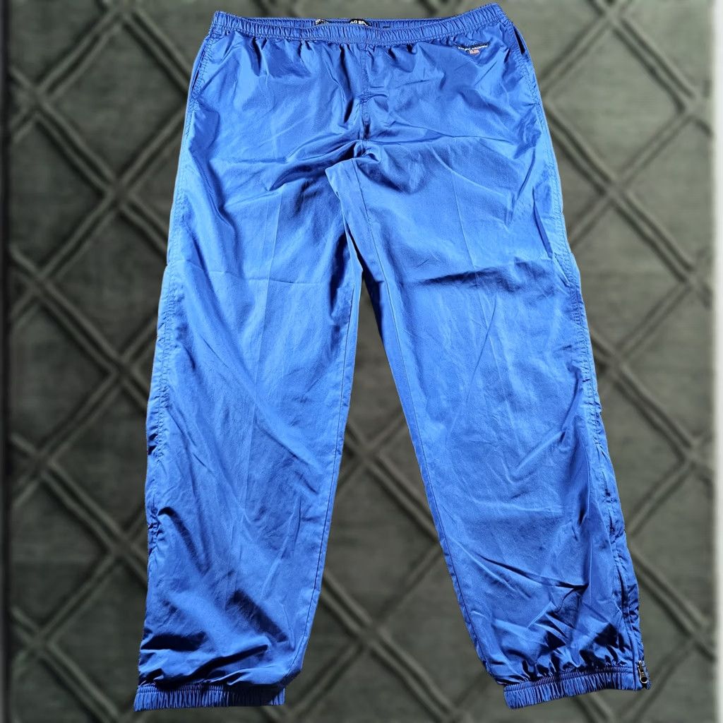 Polo Ralph Lauren Polo Sport Ralph Lauren Track Pants Mens L Blue Elastic Cuff Zip Pocket Tapered Leg 100% Polyester Athletic Activewear Regular Inseam 30in Vintage No Size US L / EU 52-54 / 3 - 1 Thumbnail