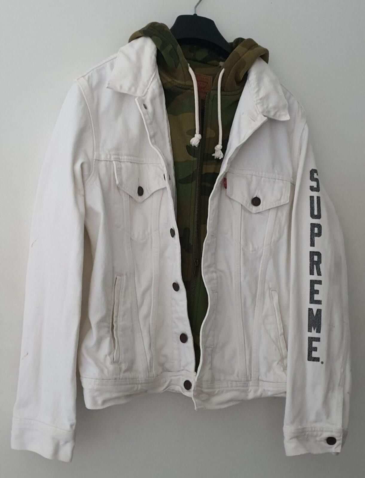 Levi's × Supreme Supreme x Levi's Hooded Jacket Black White | Grailed