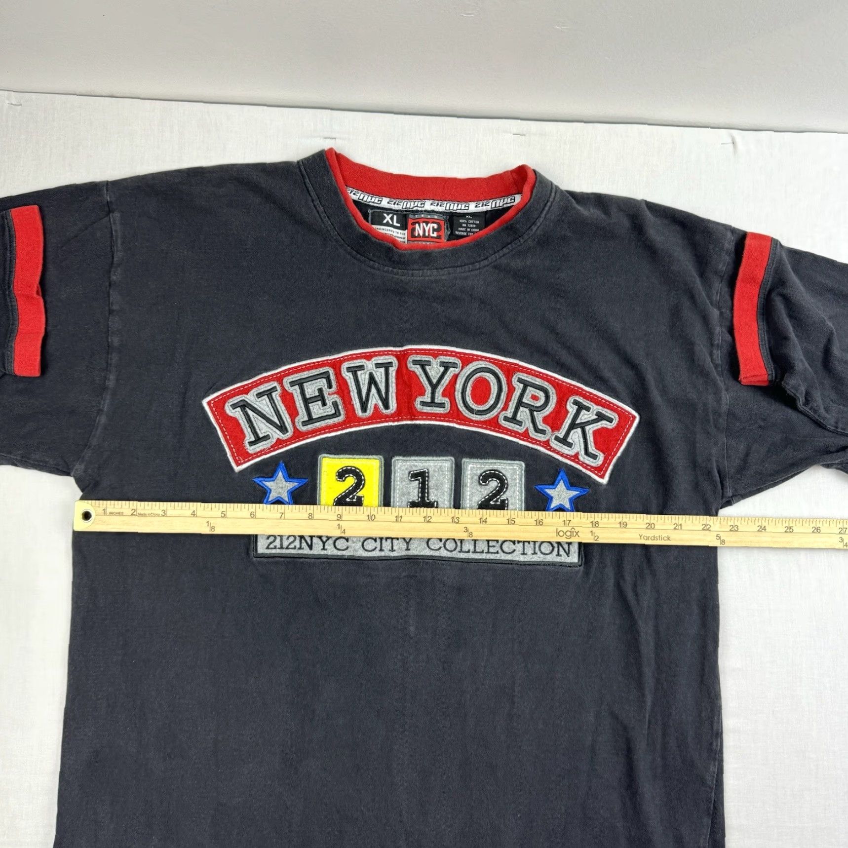 Vintage VINTAGE 212 NYC Shirt Adult XL Black Grunge Y2K Long Sleeve Crew Neck Mens Size US XL / EU 56 / 4 - 7 Thumbnail
