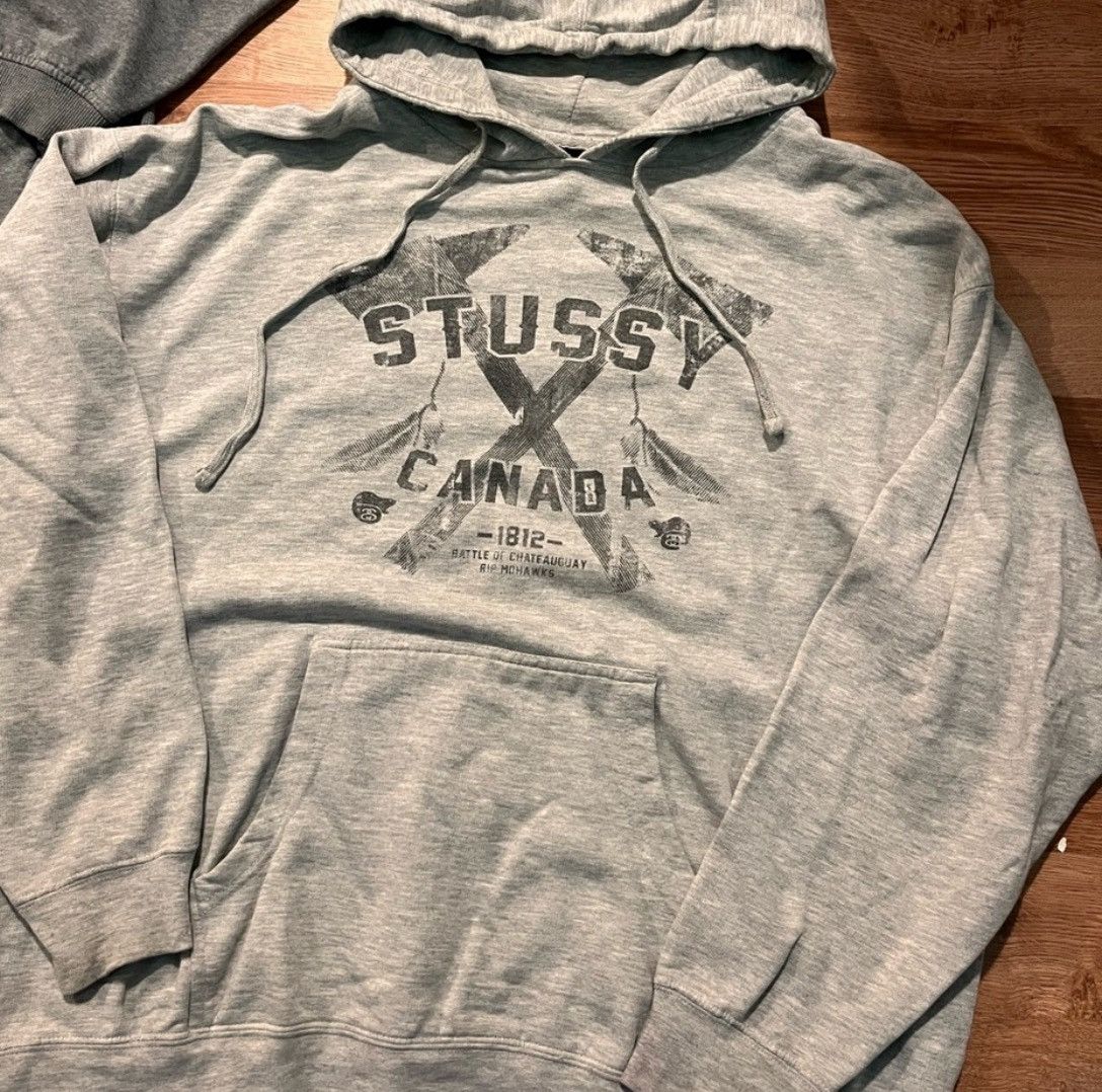 Stussy Vintage Stussy y2k Mohawk Canada Grey Hoodie Size US XL / EU 56 / 4 - 1 Thumbnail