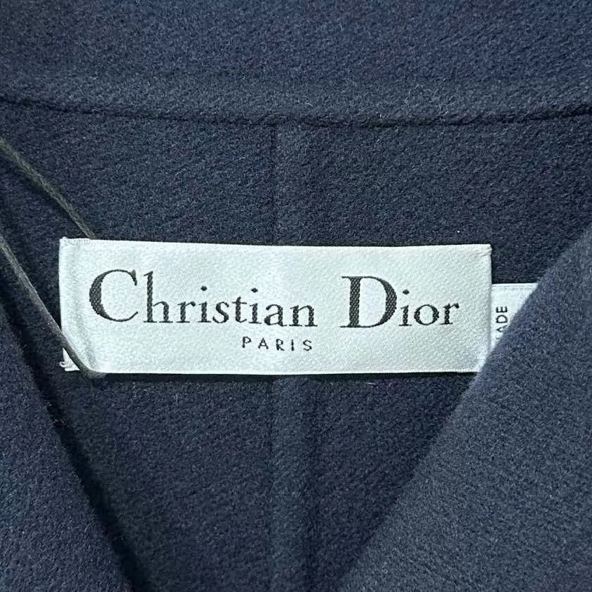 Dior Dior Navy Blue Double-Breasted Cashmere Overcoat 38 Size S / US 4 / IT 40 - 4 Thumbnail