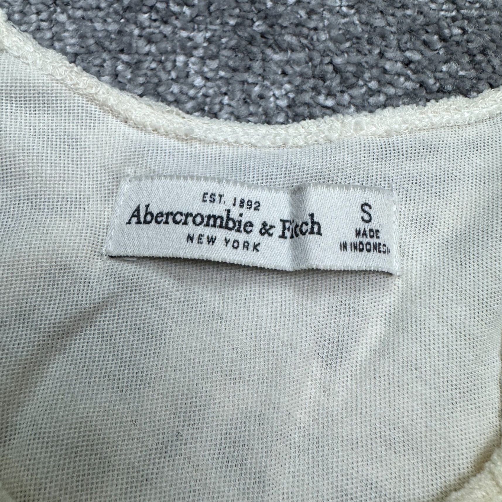 Abercrombie & Fitch Abercrombie & Fitch Lace Floral A-Line Mini Dress Womens Small Ivory Sleeveless Size S / US 4 / IT 40 - 6 Thumbnail