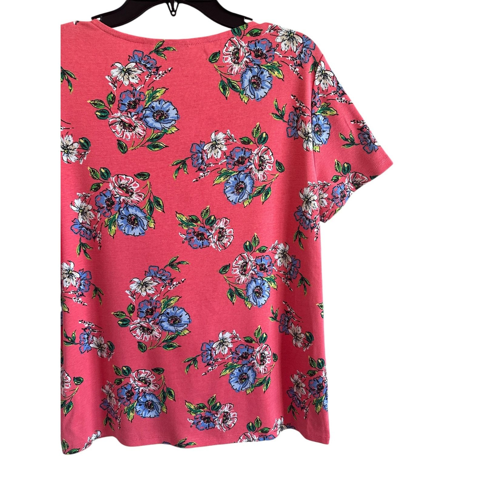 Other Rafaella Floral Short Sleeve Round Neck Cotton Blouse Top Size L / US 10 / IT 46 - 11 Thumbnail