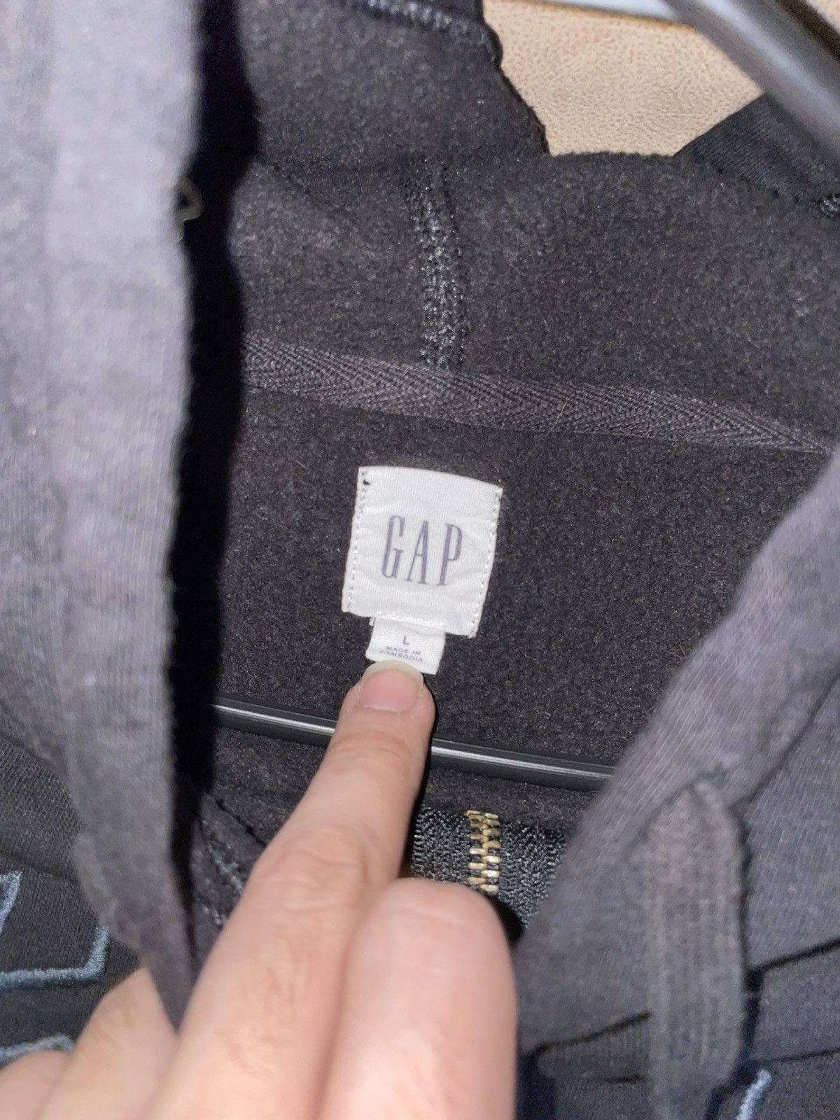 Gap Black Zip Up Gap Hoodie Size US L / EU 52-54 / 3 - 2 Thumbnail