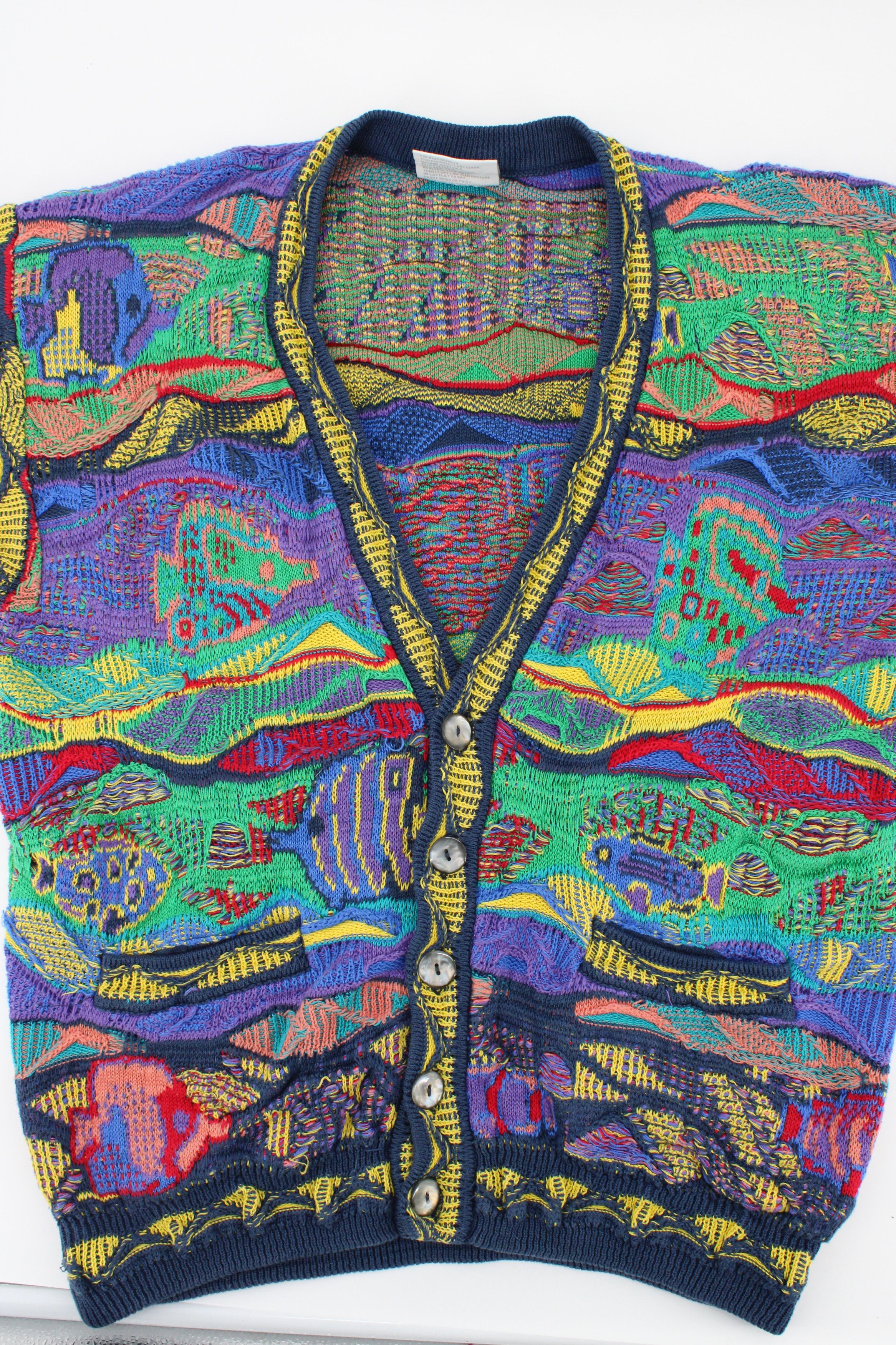 Coogi Coogi Fish 3D Knit Cardigan Size US M / EU 48-50 / 2 - 3 Thumbnail